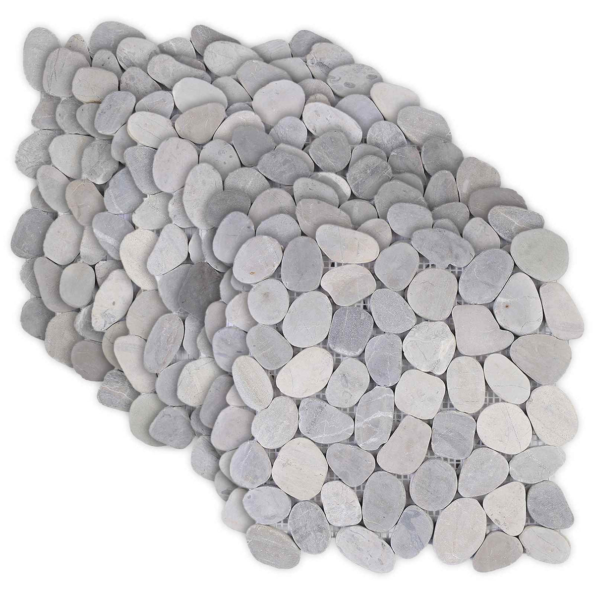Kieselplatten Grau 30 x 30 cm Flusskiesel