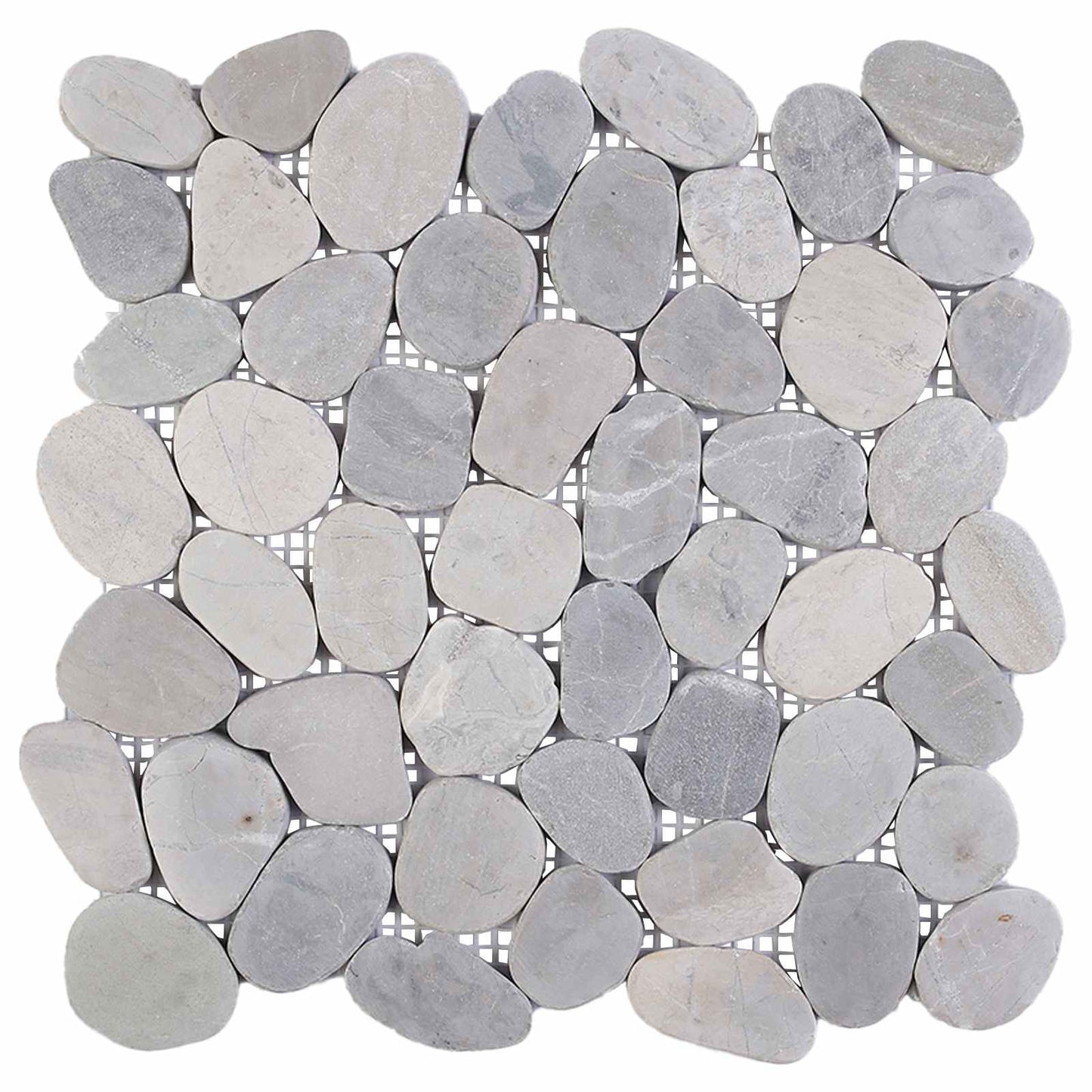 Kieselplatten Grau 30 x 30 cm Flusskiesel