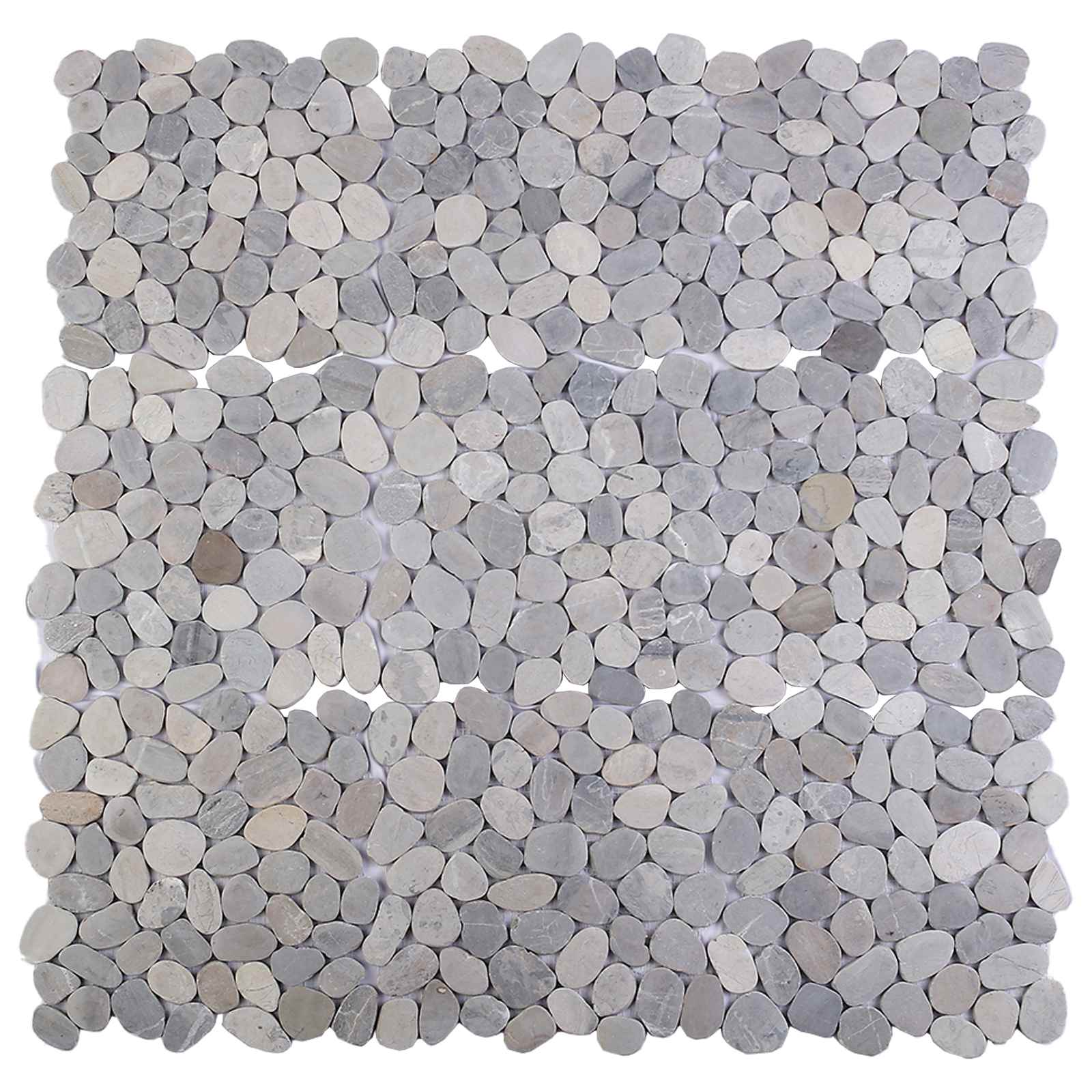 Kieselplatten Grau 30 x 30 cm Flusskiesel