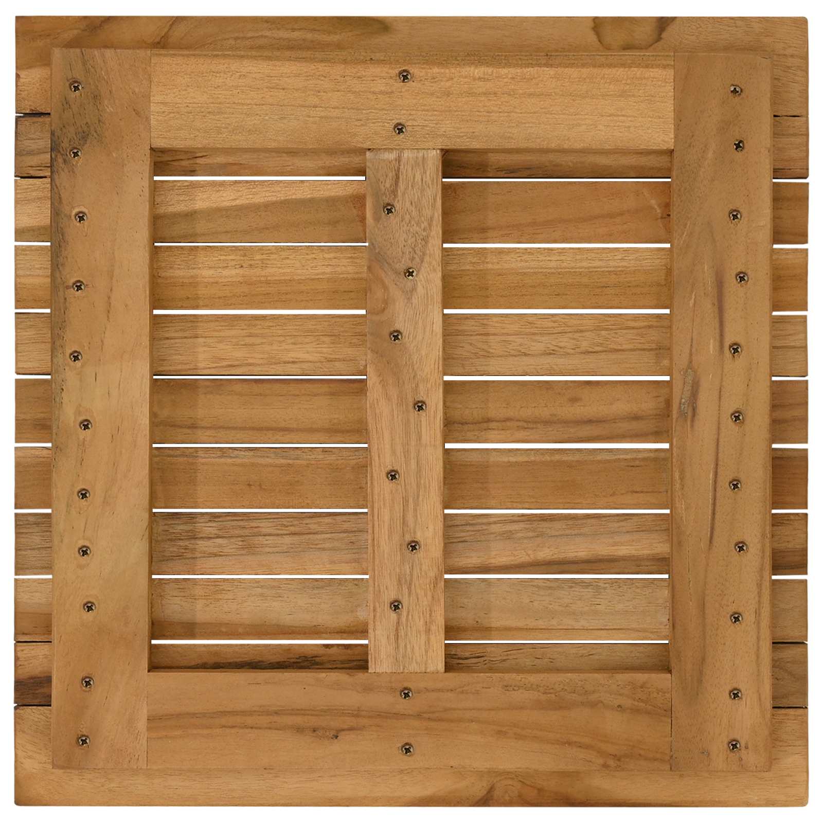 Tischplatte 50 x 50 x 3,5 cm Quadratisch Massives Teakholz
