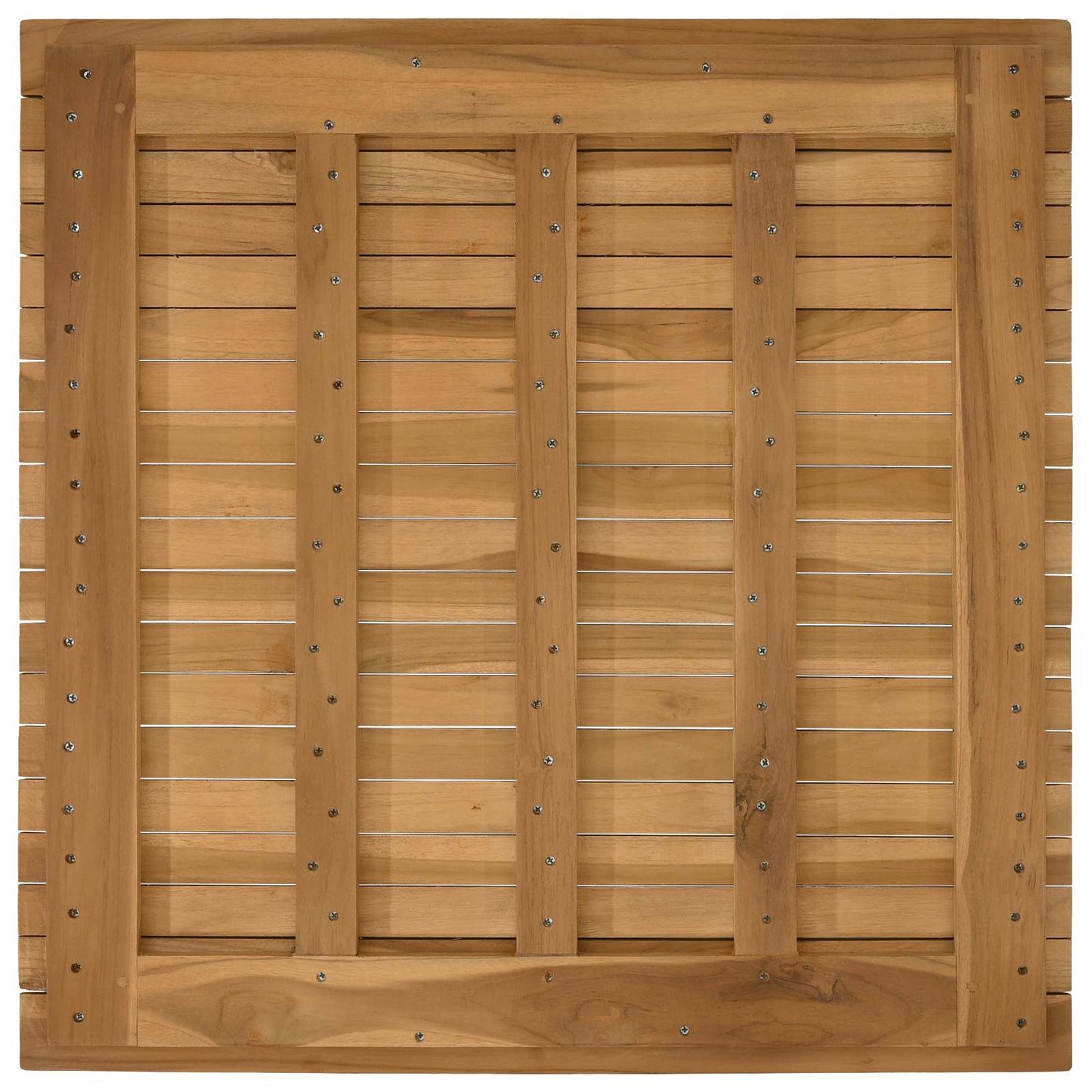 Tischplatte 70 x 70 x 3,5 cm Quadratisch Massives Teakholz