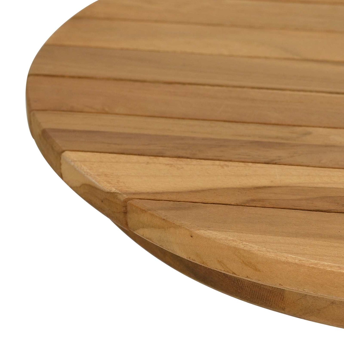 Tischplatte Ø 40 x 3,5 Rund Massives Teakholz Natur