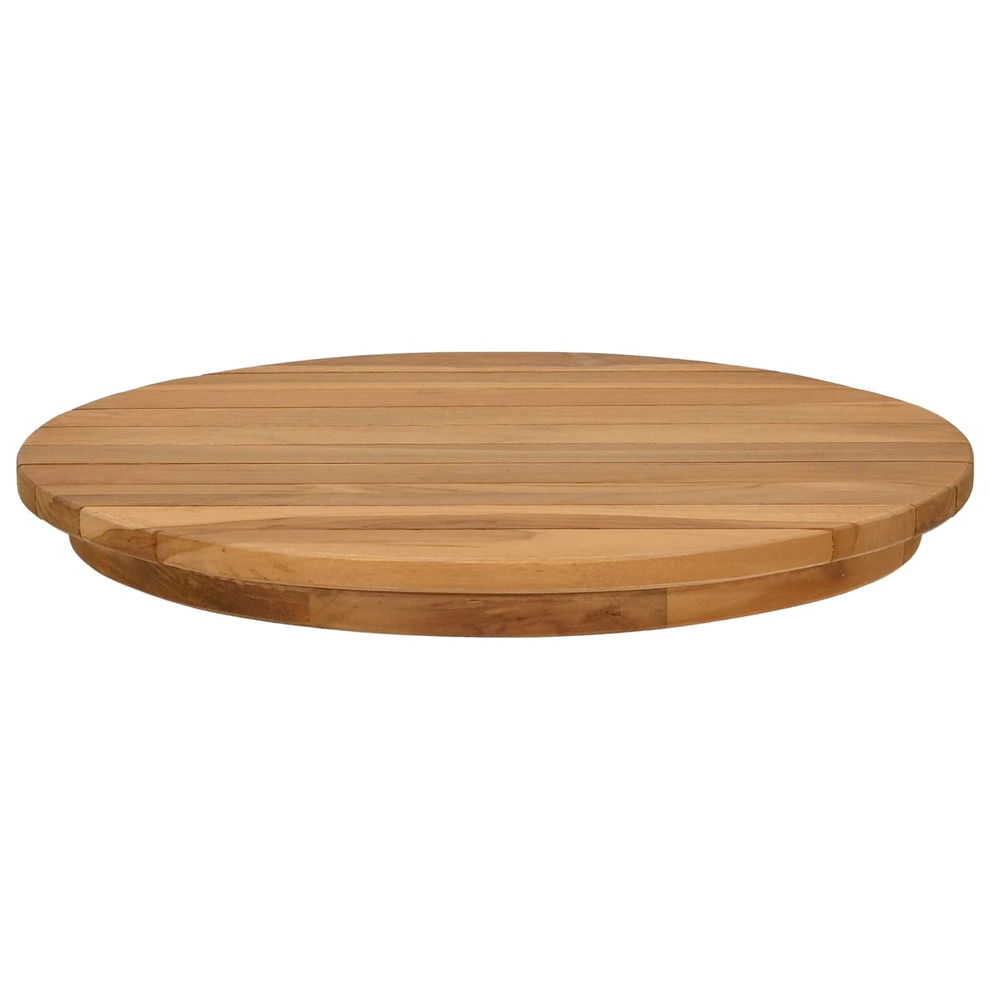 Tischplatte Ø 40 x 3,5 Rund Massives Teakholz Natur