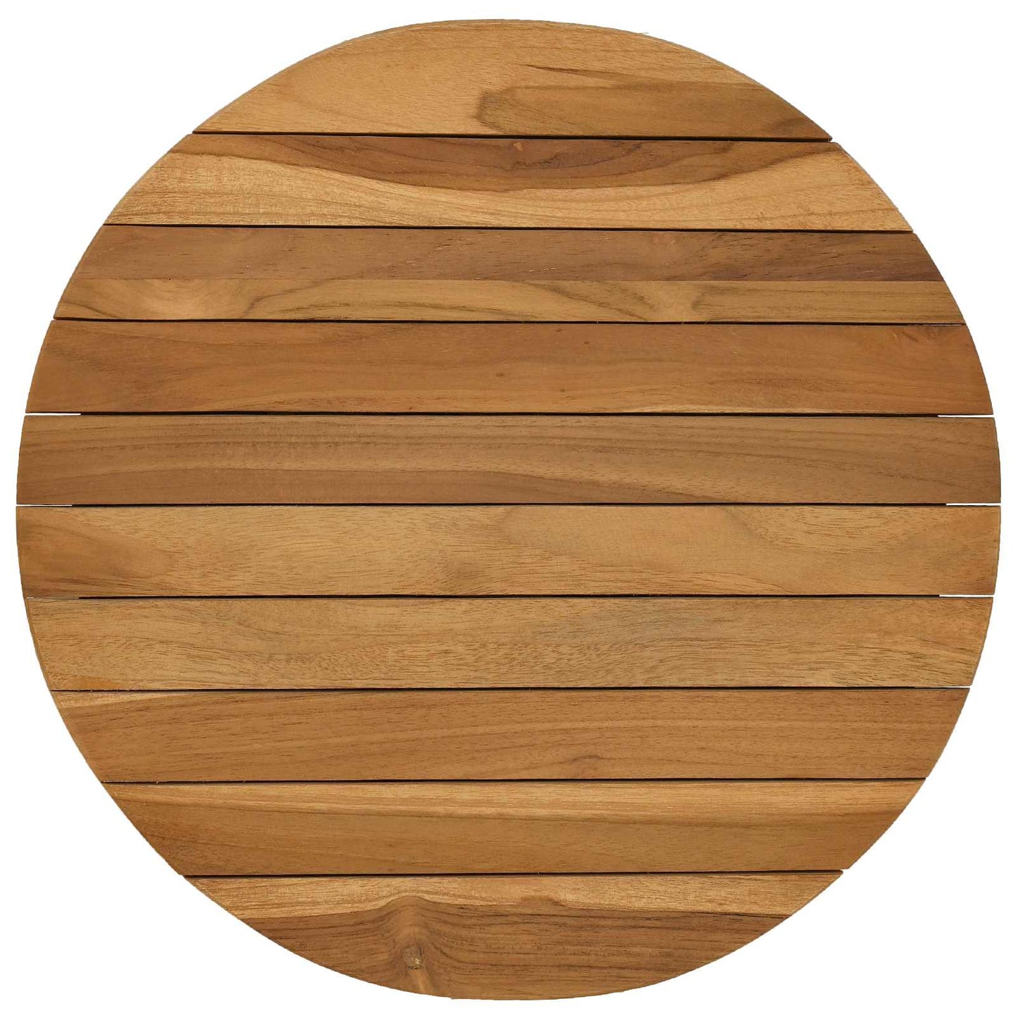 Tischplatte Ø 40 x 3,5 Rund Massives Teakholz Natur