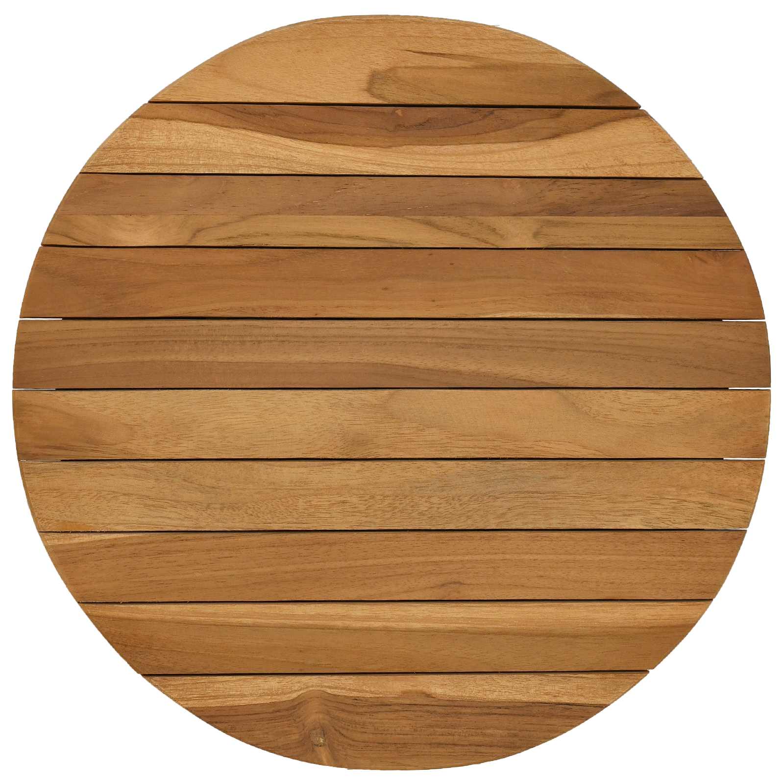 Tischplatte Ø 40 x 3,5 Rund Massives Teakholz Natur
