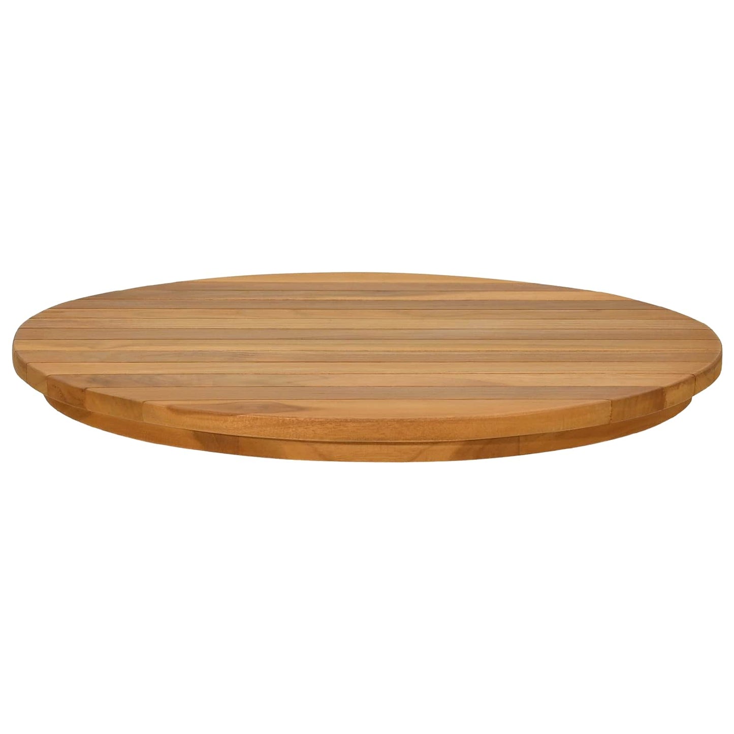 Tischplatte Ø 50 x 3,5 Rund Massives Teakholz Natur