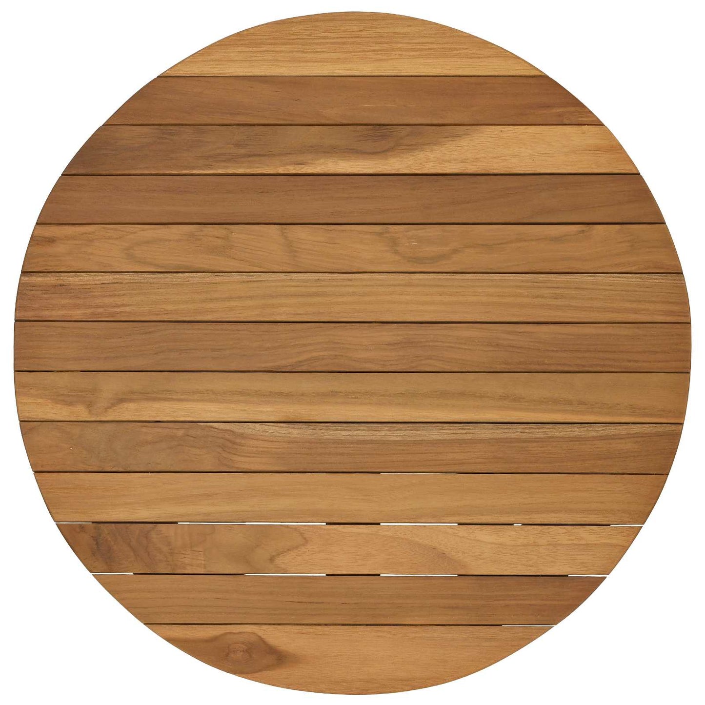 Tischplatte Ø 50 x 3,5 Rund Massives Teakholz Natur