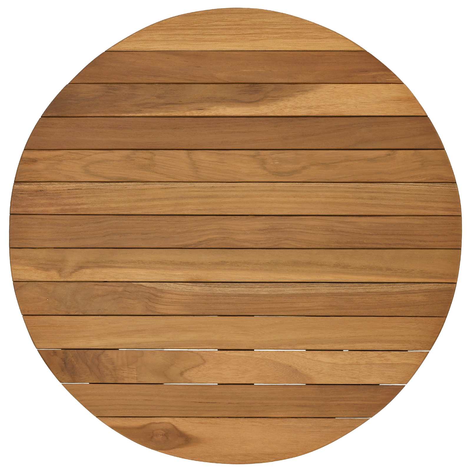 Tischplatte Ø 50 x 3,5 Rund Massives Teakholz Natur