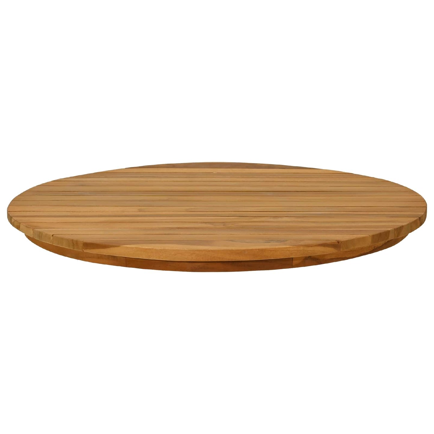 Tischplatte Ø 60 x 3,5 Rund Massives Teakholz Natur