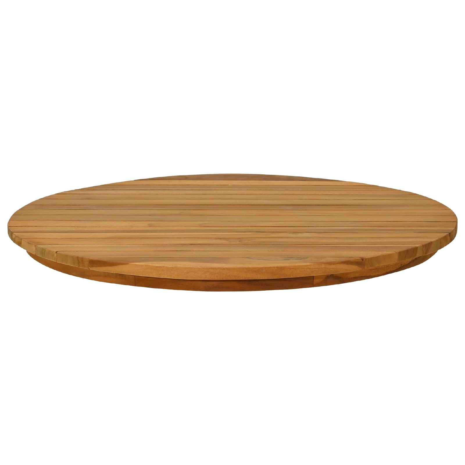 Tischplatte Ø 60 x 3,5 Rund Massives Teakholz Natur