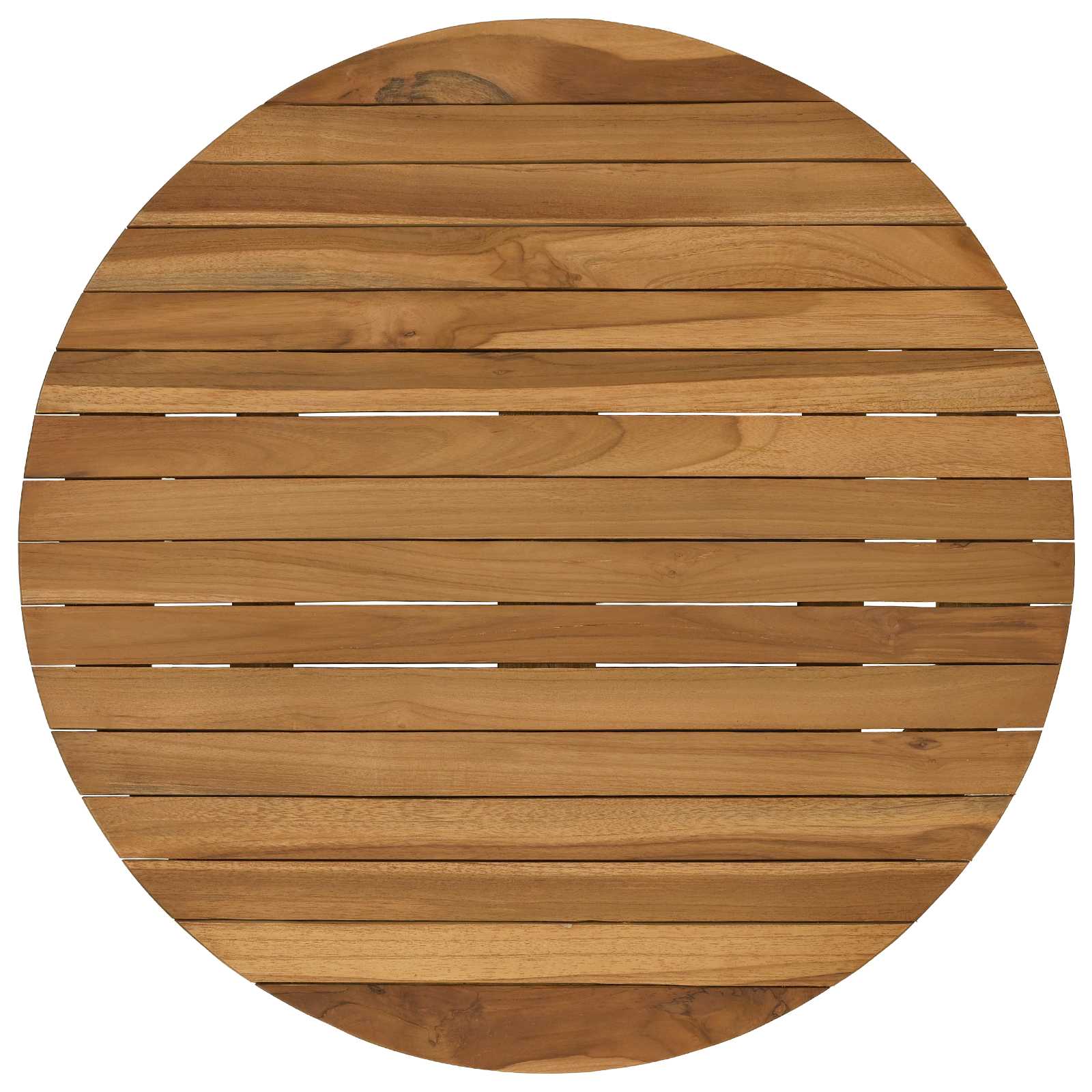 Tischplatte Ø 60 x 3,5 Rund Massives Teakholz Natur