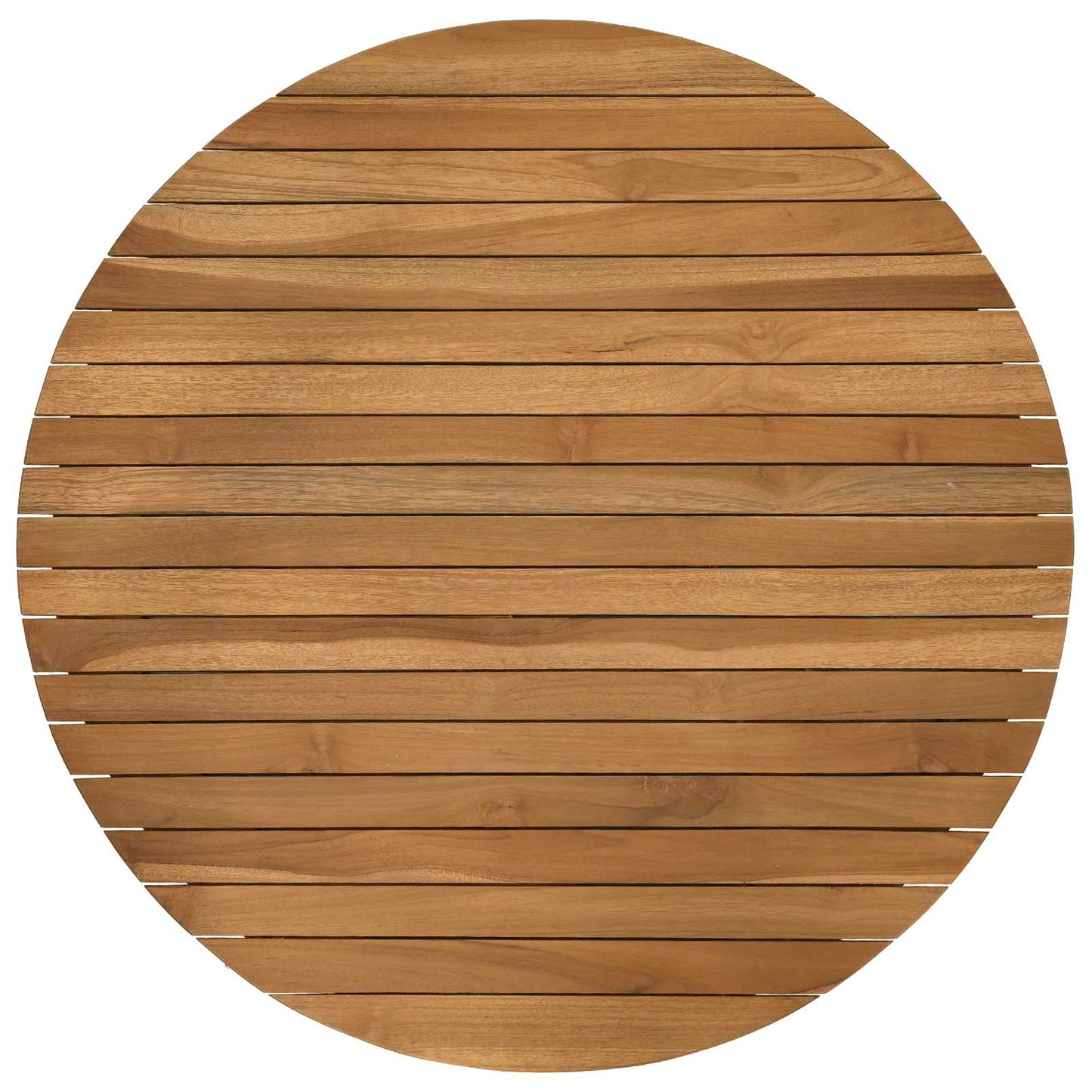Tischplatte Ø 70 x 3,5 Rund Massives Teakholz Natur