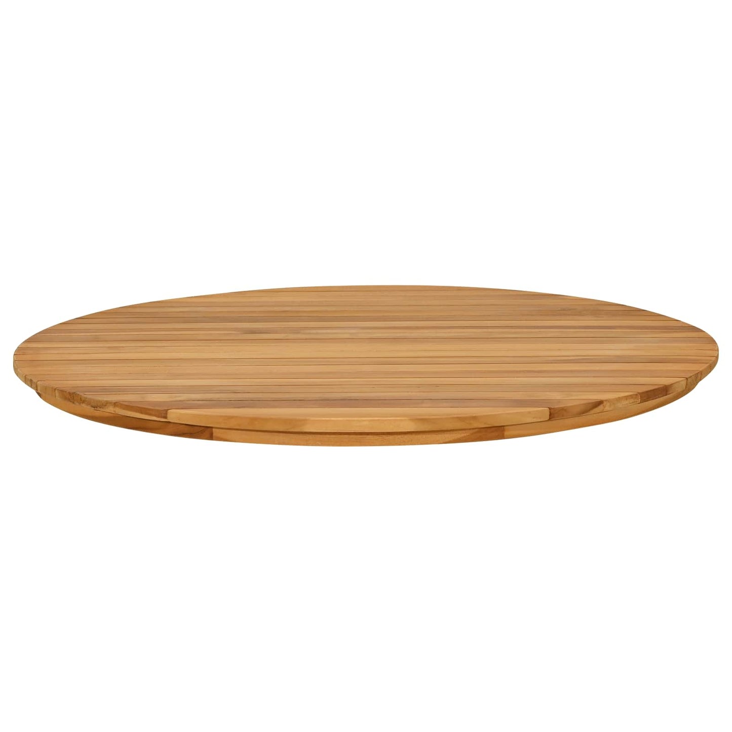 Tischplatte Ø 80 x 3,5 Rund Massives Teakholz Natur