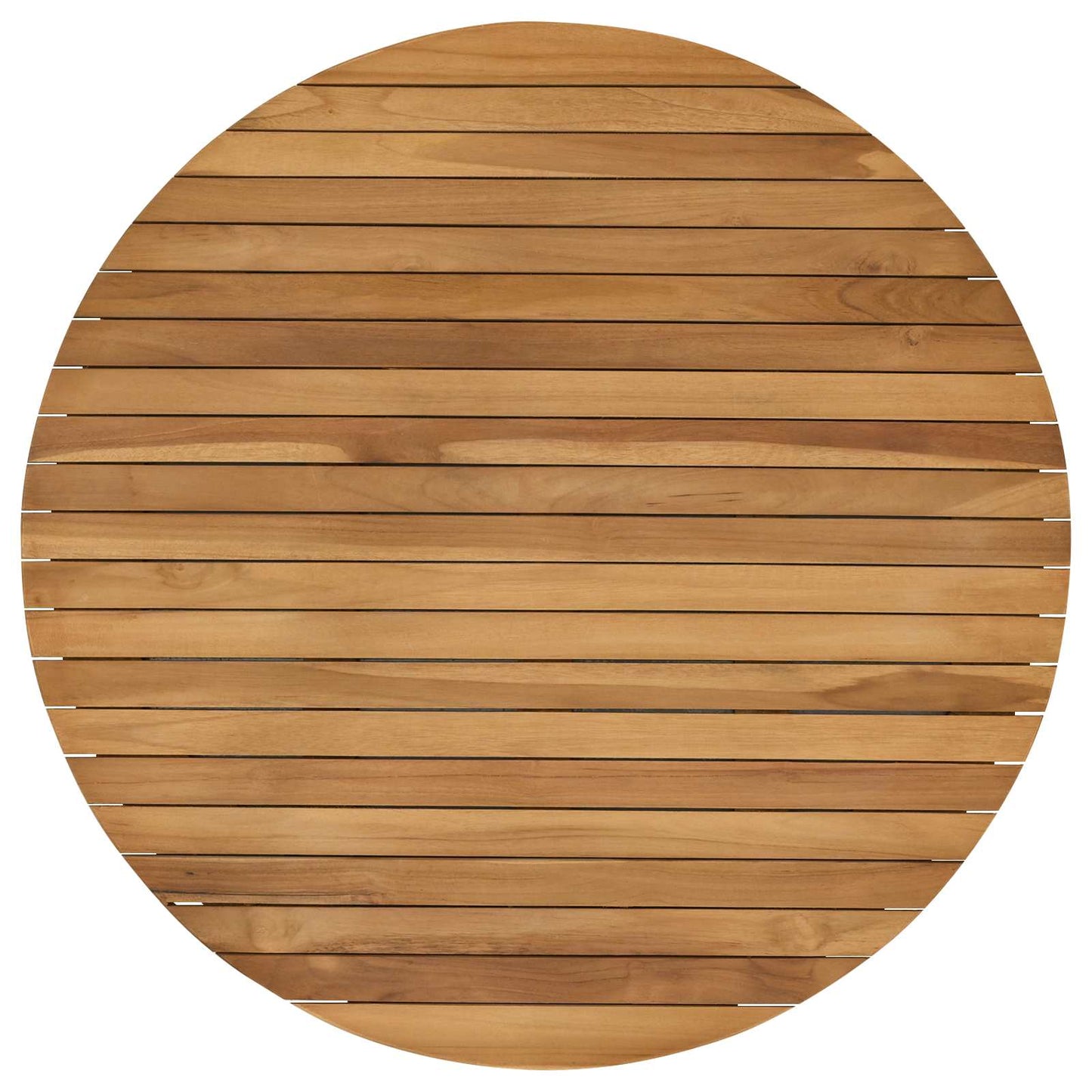 Tischplatte Ø 80 x 3,5 Rund Massives Teakholz Natur