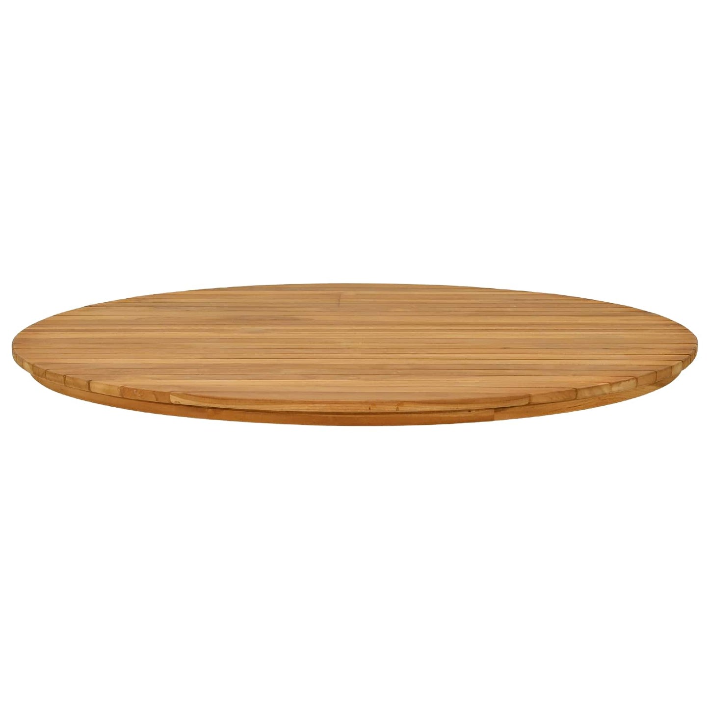 Tischplatte Ø 90 x 3,5 Rund Massives Teakholz Natur