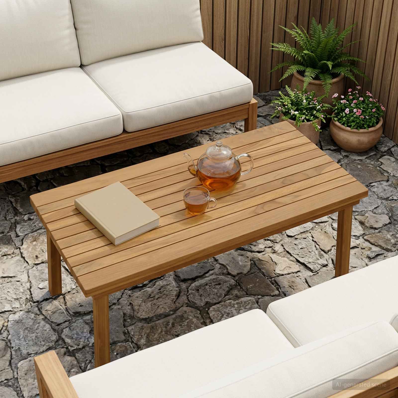Tischplatte 80 x 40 x 3,5 cm Rechtwinklig Massives Teakholz
