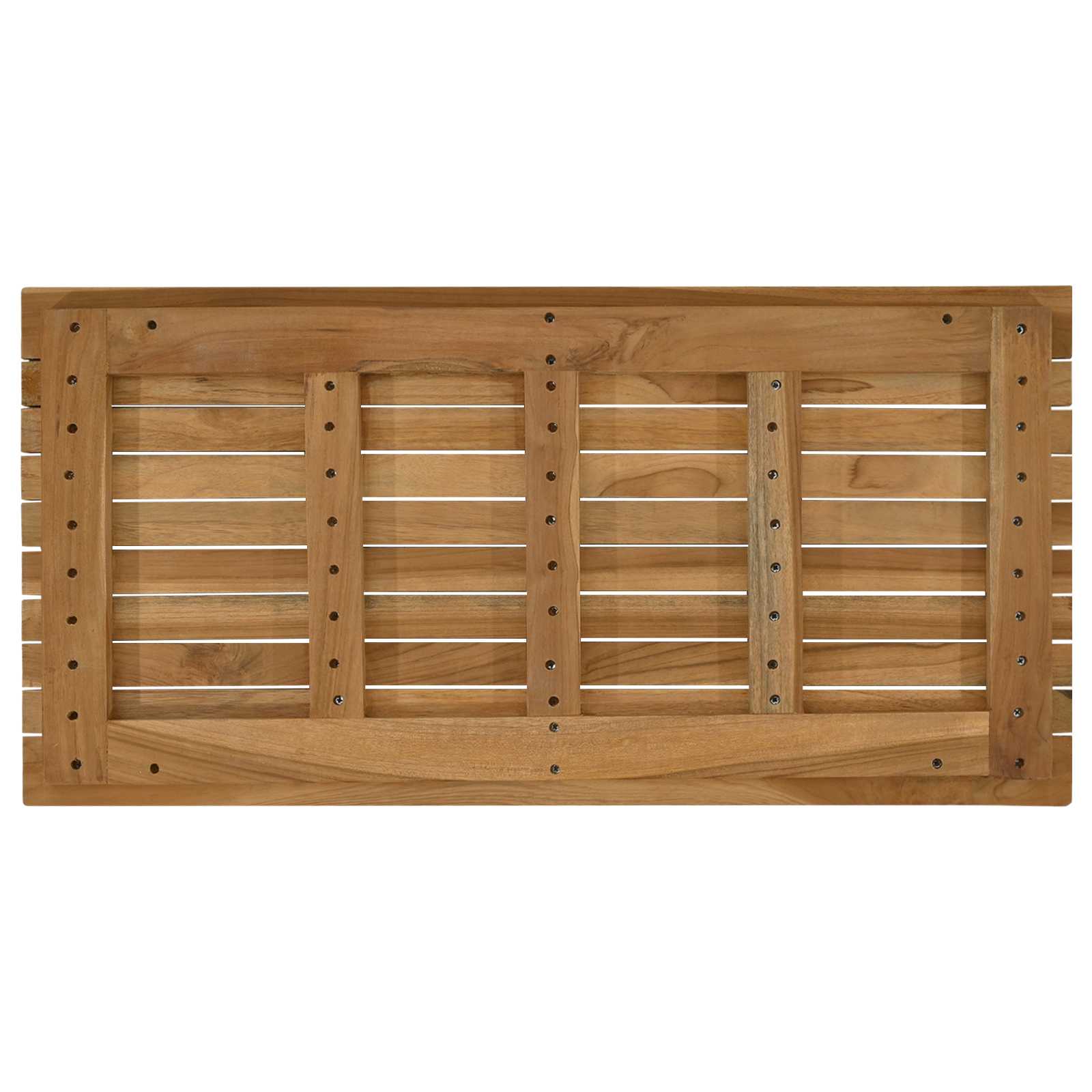 Tischplatte 80 x 40 x 3,5 cm Rechtwinklig Massives Teakholz