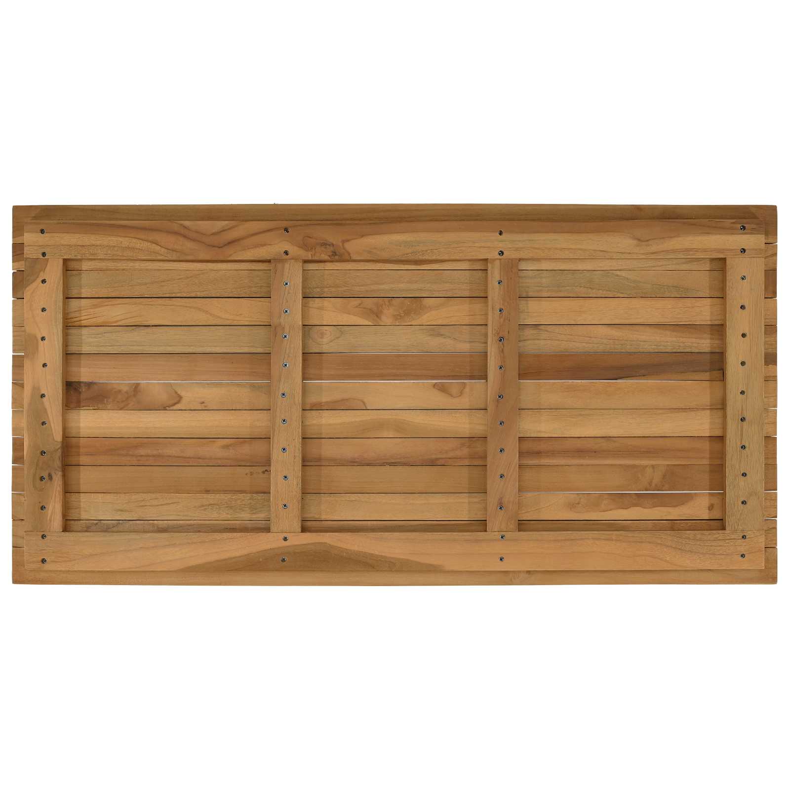 Tischplatte 100 x 50 x 3,5 cm Rechtwinklig Massives Teakholz