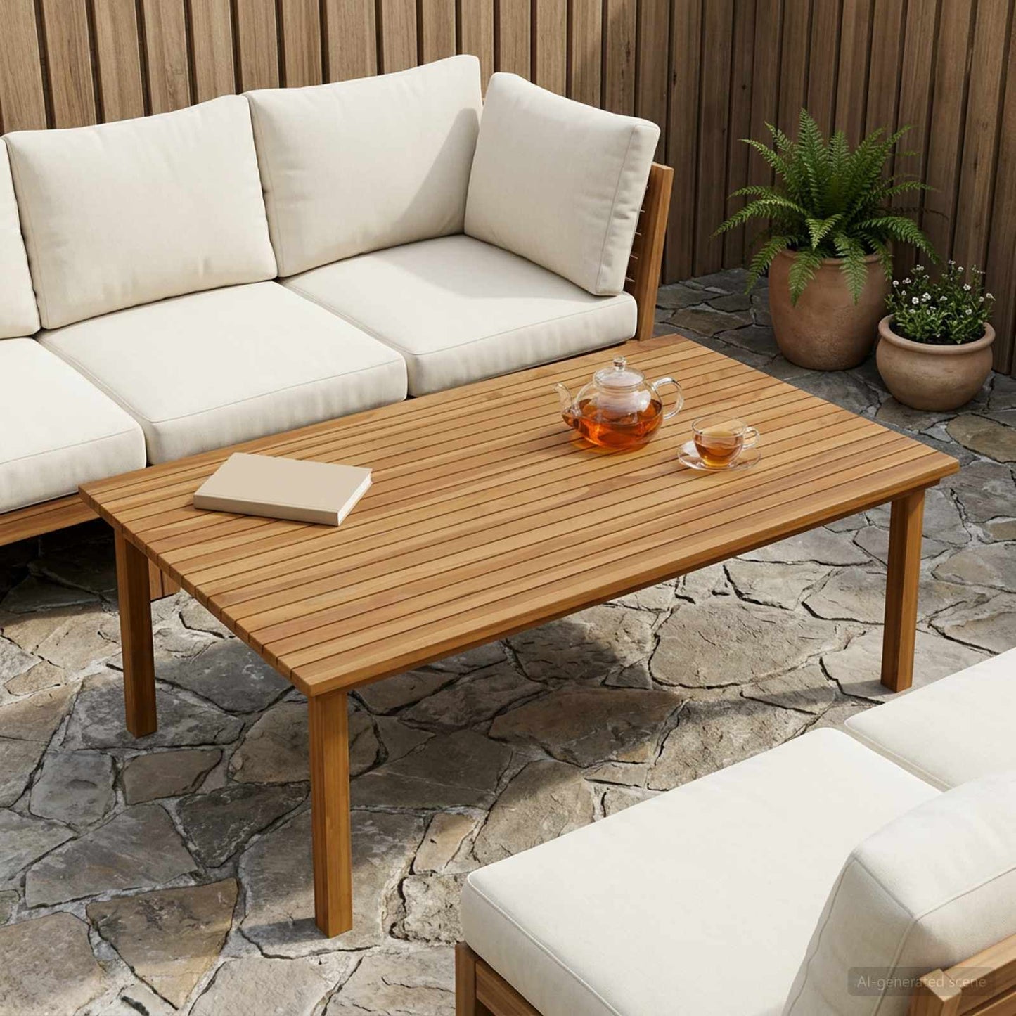 Tischplatte 120 x 70 x 3,5 cm Rechtwinklig Massives Teakholz
