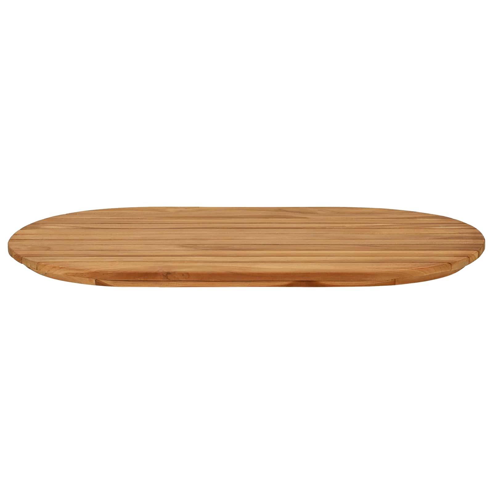 Tischplatte 80 x 40 x 3,5 cm Oval Massives Teakholz Natur