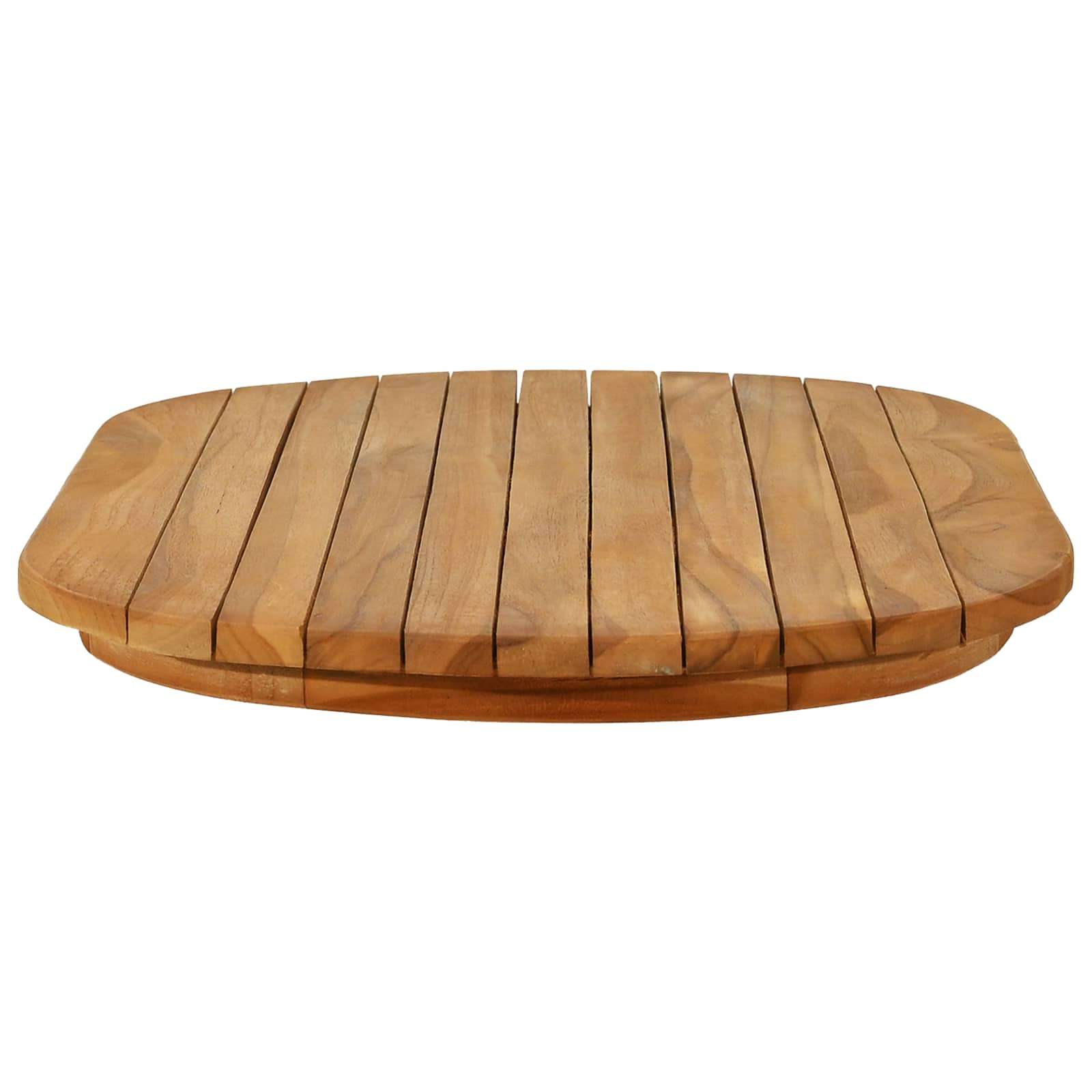 Tischplatte 80 x 40 x 3,5 cm Oval Massives Teakholz Natur