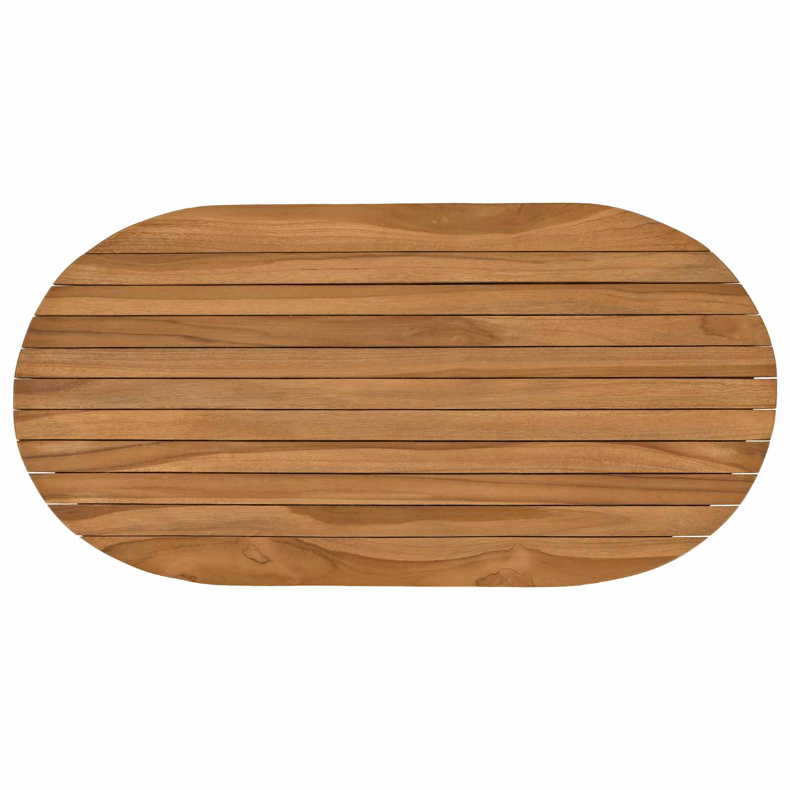 Tischplatte 80 x 40 x 3,5 cm Oval Massives Teakholz Natur