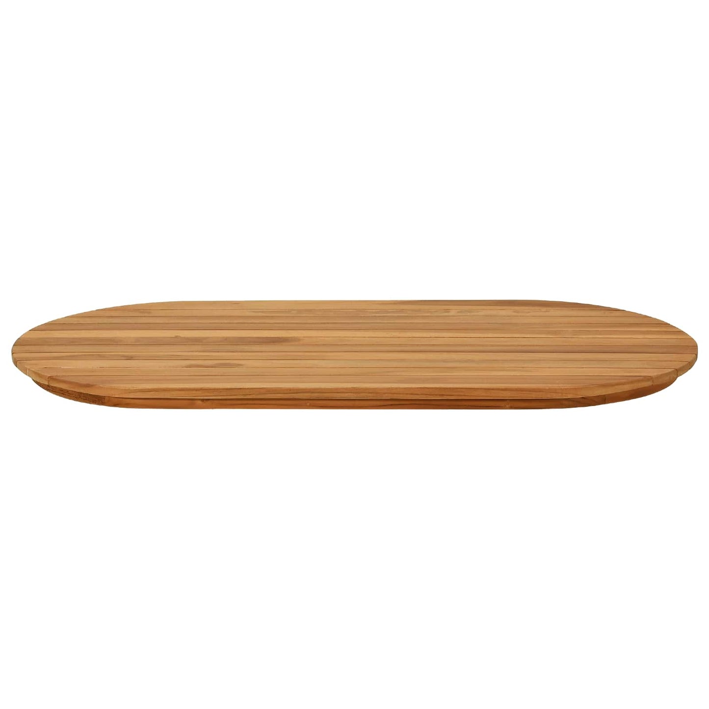 Tischplatte 90 x 45 x 3,5 cm Oval Massives Teakholz Natur