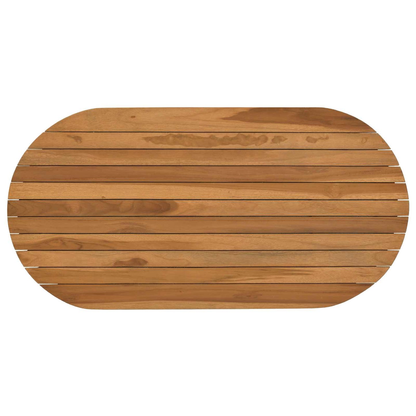 Tischplatte 90 x 45 x 3,5 cm Oval Massives Teakholz Natur