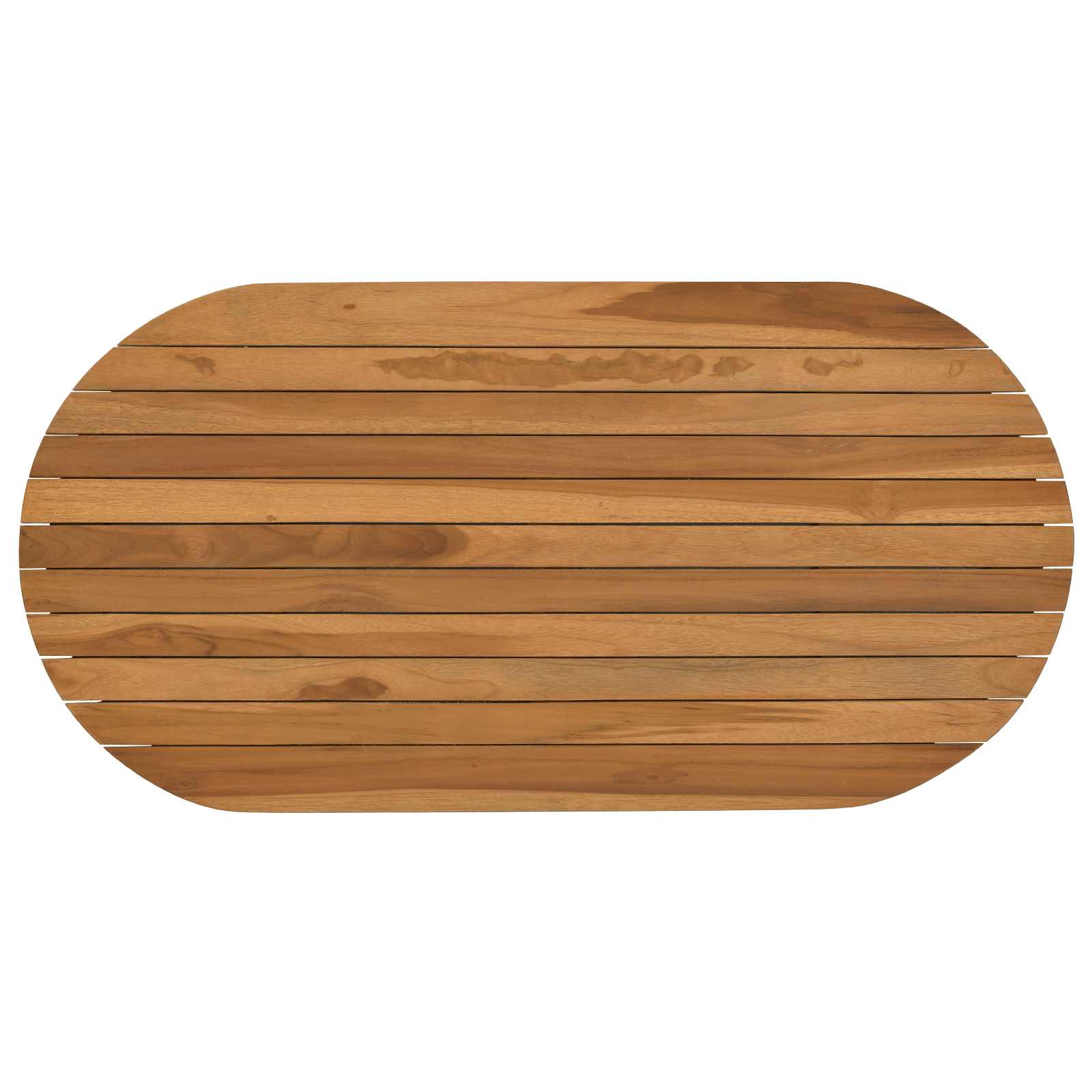 Tischplatte 90 x 45 x 3,5 cm Oval Massives Teakholz Natur