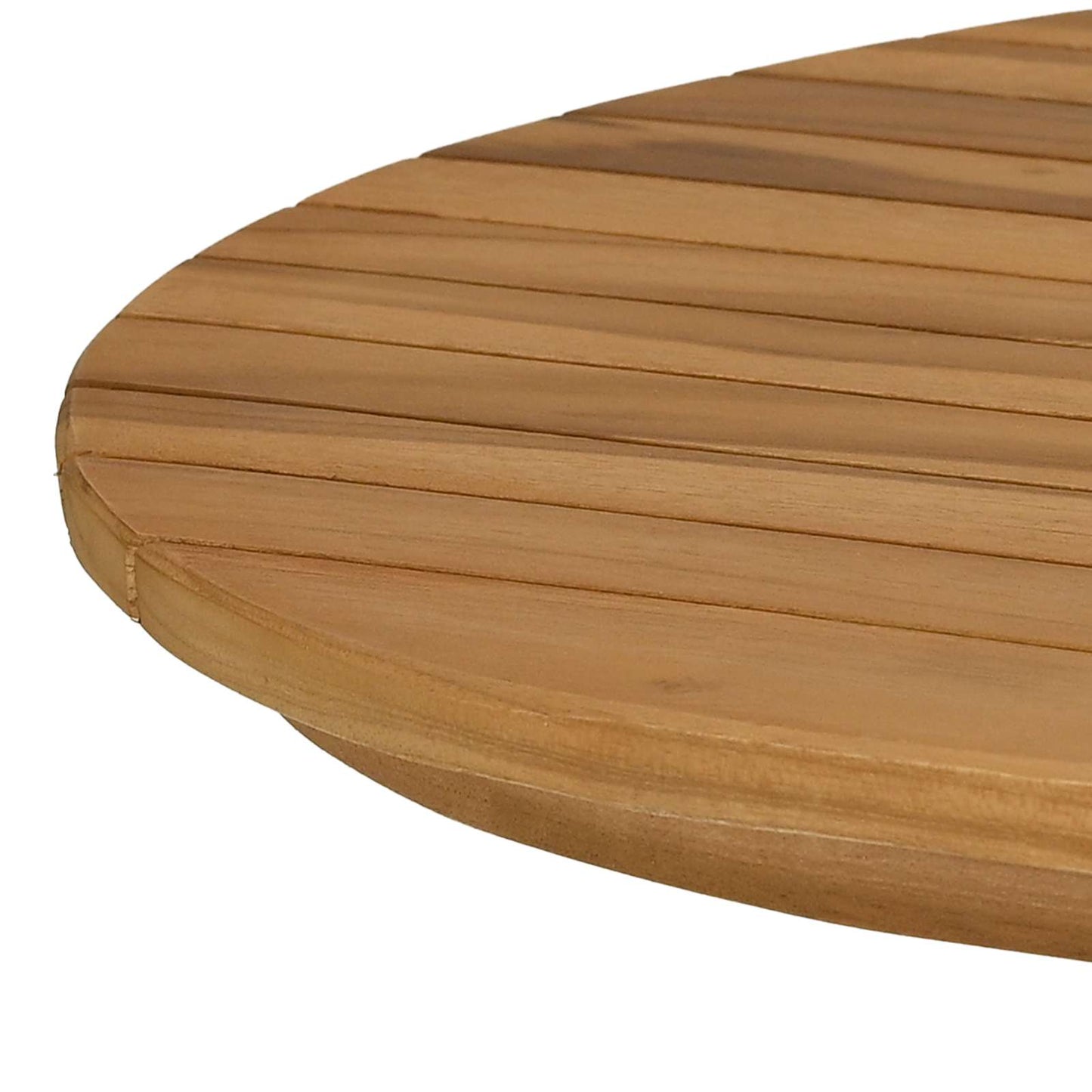 Tischplatte 100 x 50 x 3,5 cm Oval Massives Teakholz Natur
