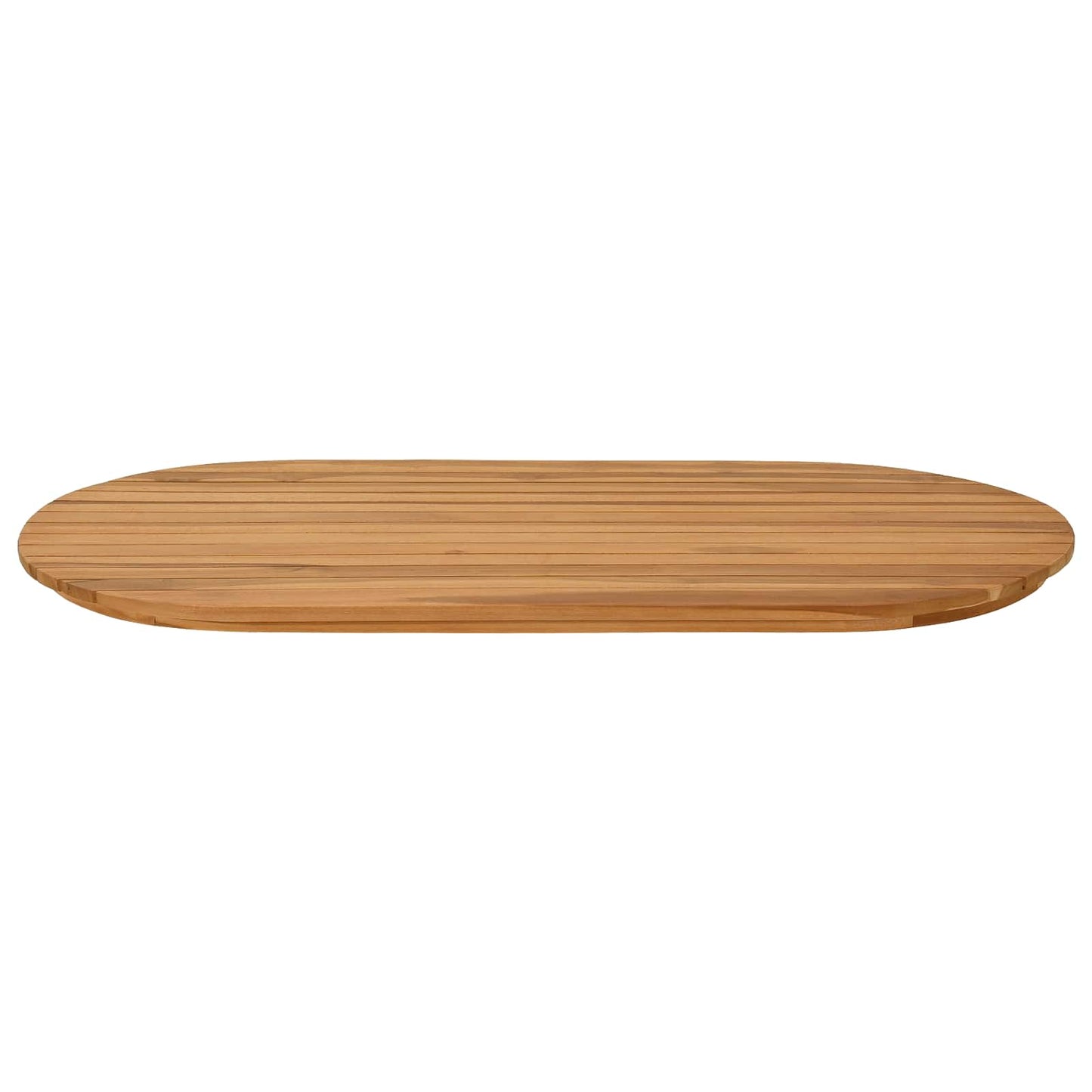 Tischplatte 100 x 50 x 3,5 cm Oval Massives Teakholz Natur