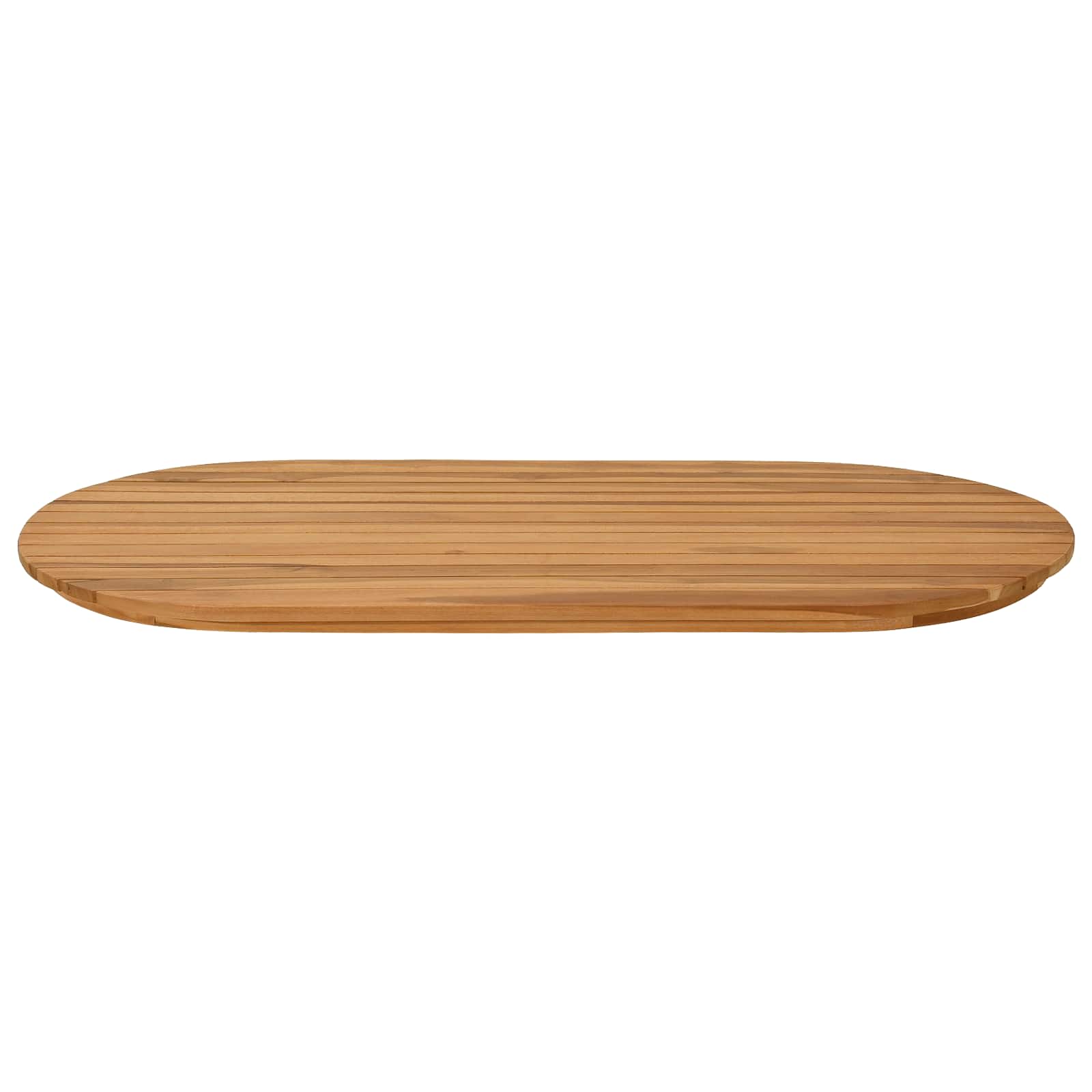 Tischplatte 100 x 50 x 3,5 cm Oval Massives Teakholz Natur