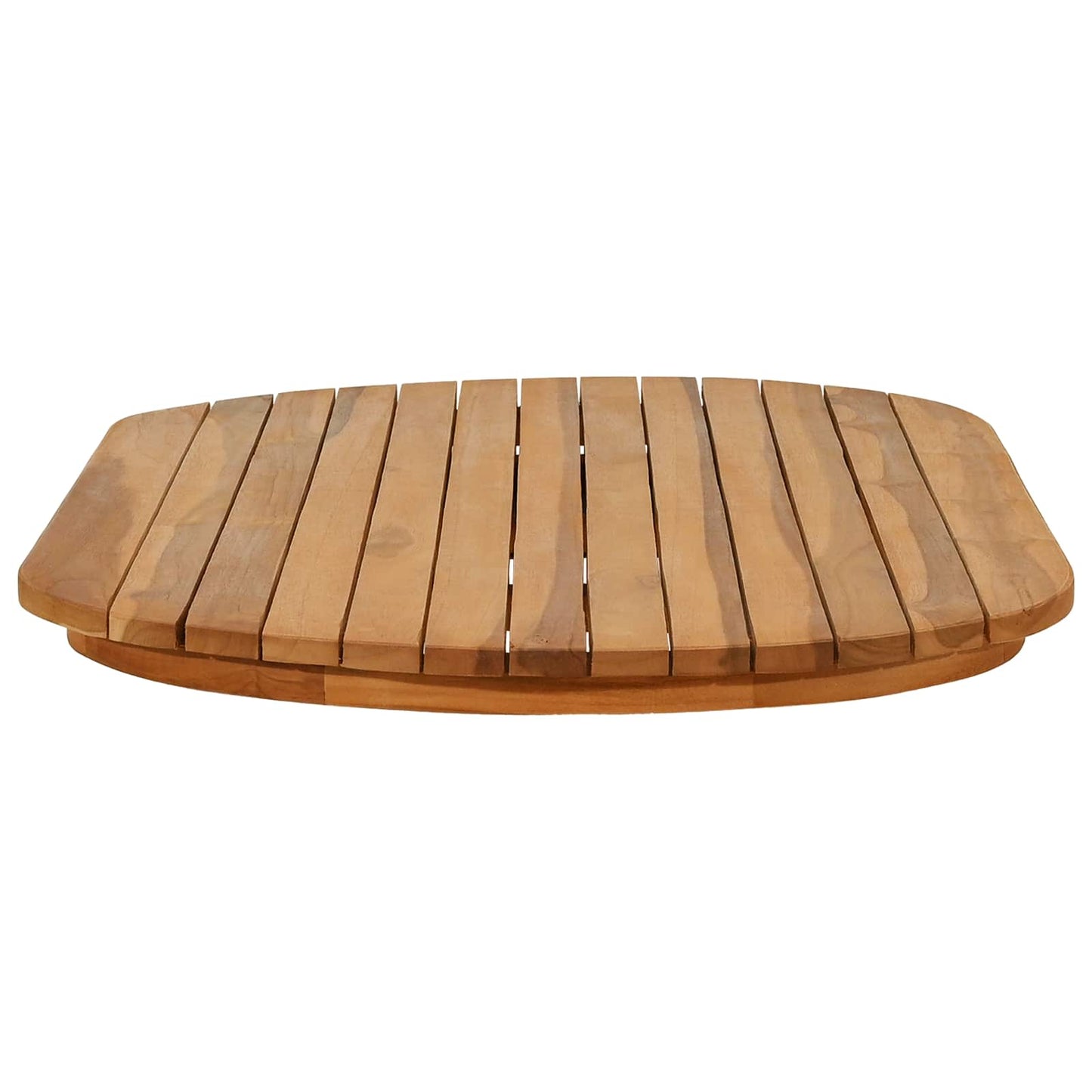 Tischplatte 100 x 50 x 3,5 cm Oval Massives Teakholz Natur