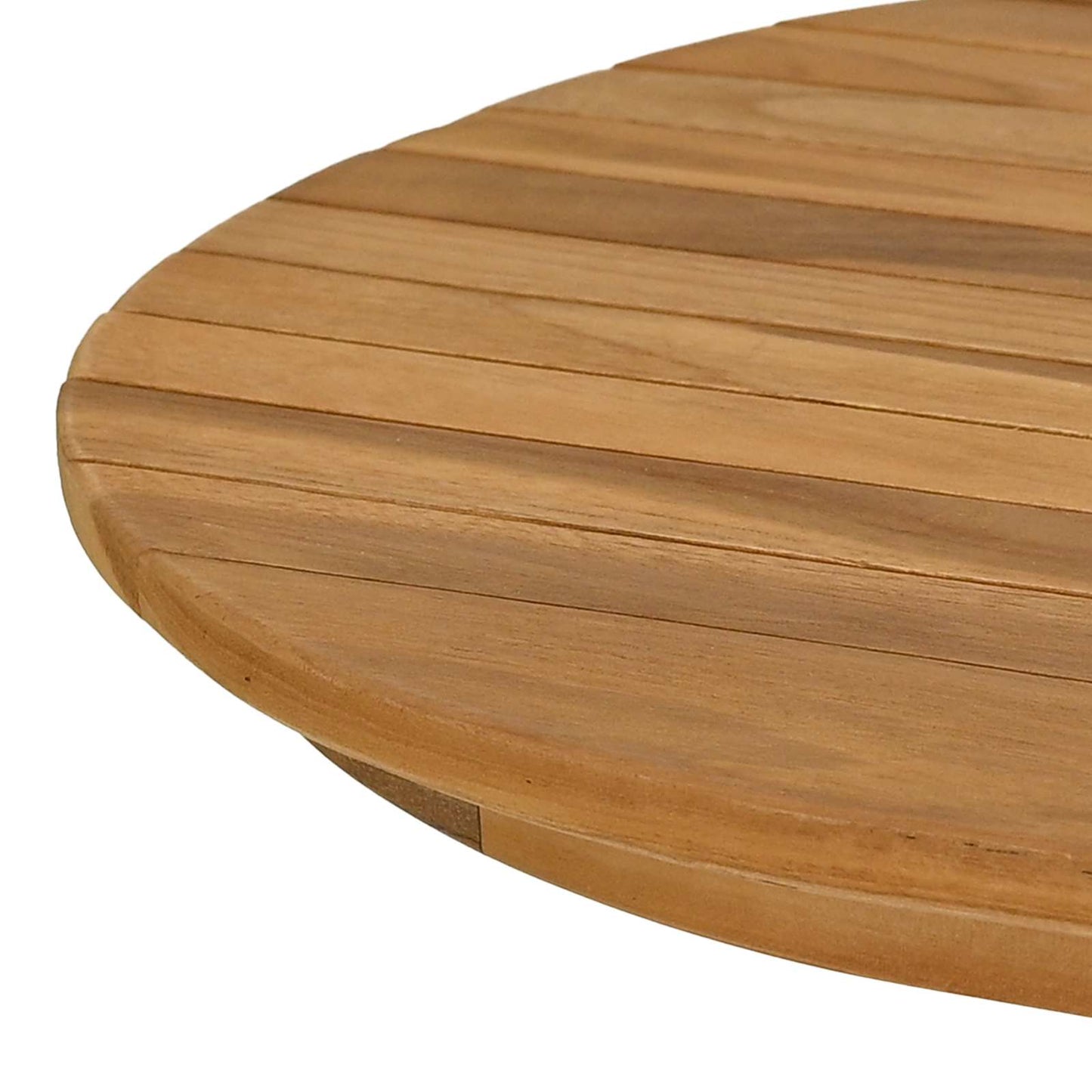 Tischplatte 110 x 55 x 3,5 cm Oval Massives Teakholz Natur