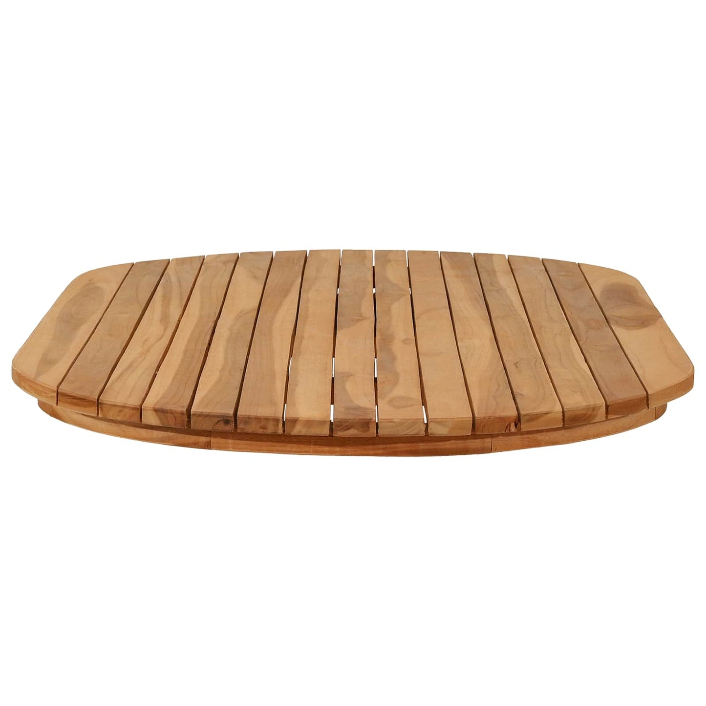 Tischplatte 110 x 55 x 3,5 cm Oval Massives Teakholz Natur