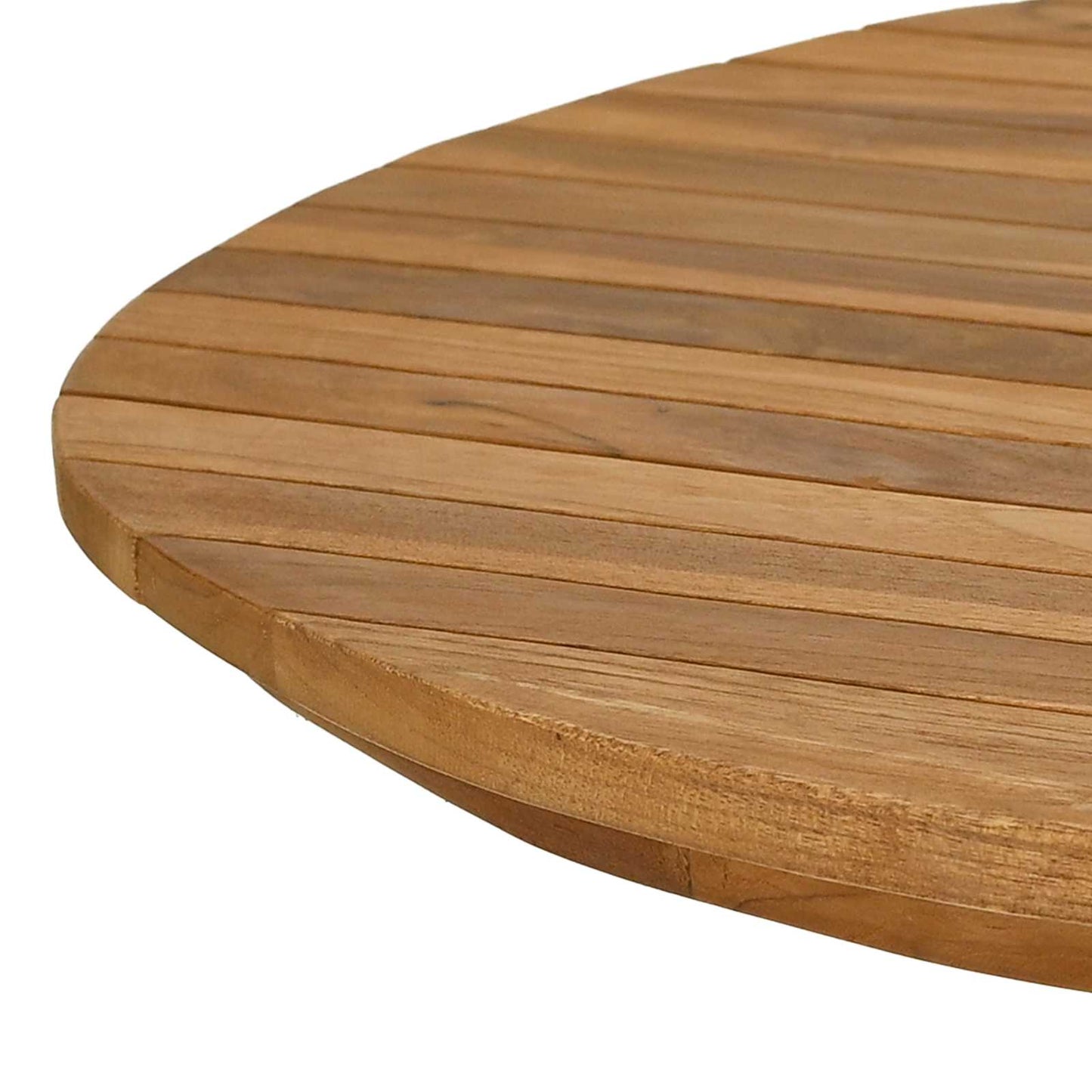 Tischplatte 120 x 70 x 3,5 cm Oval Massives Teakholz Natur