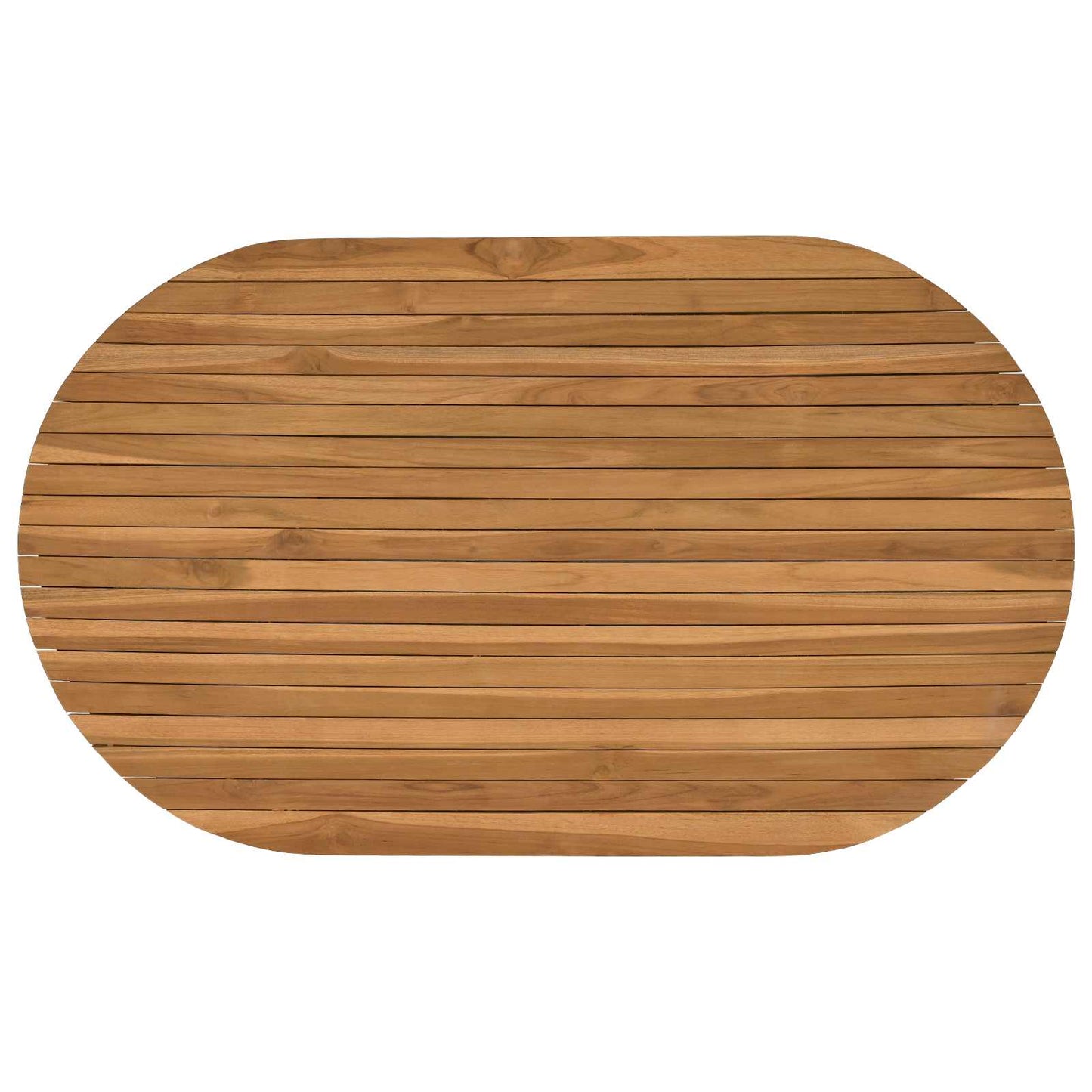 Tischplatte 120 x 70 x 3,5 cm Oval Massives Teakholz Natur