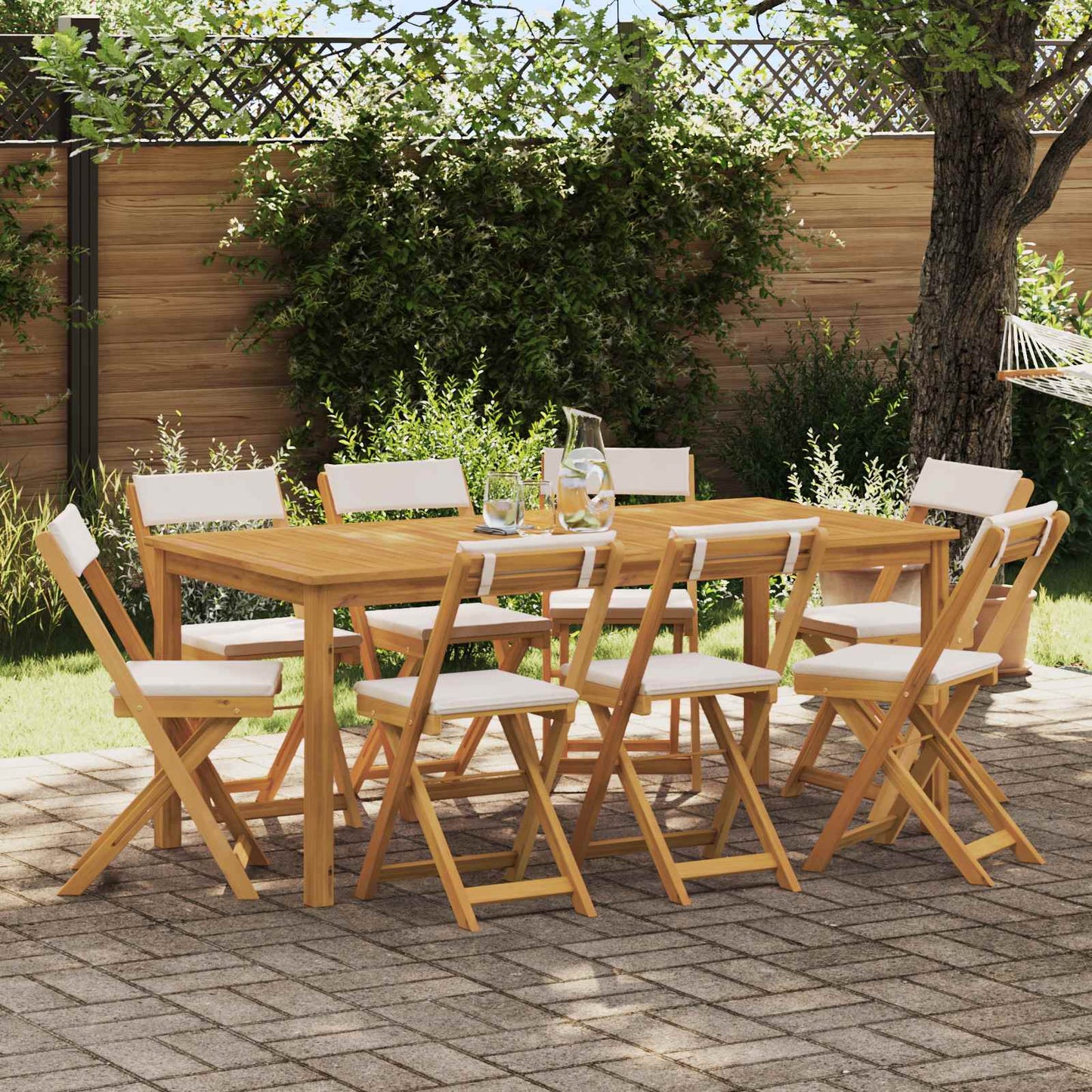 Außen Bistro-Stühle 8 pcs Cremeweiß 40 x 53 x 80 cm