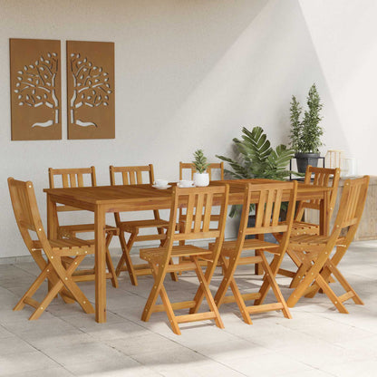 Gartenstuhl 8 stk. Natur Massivholz Akazie