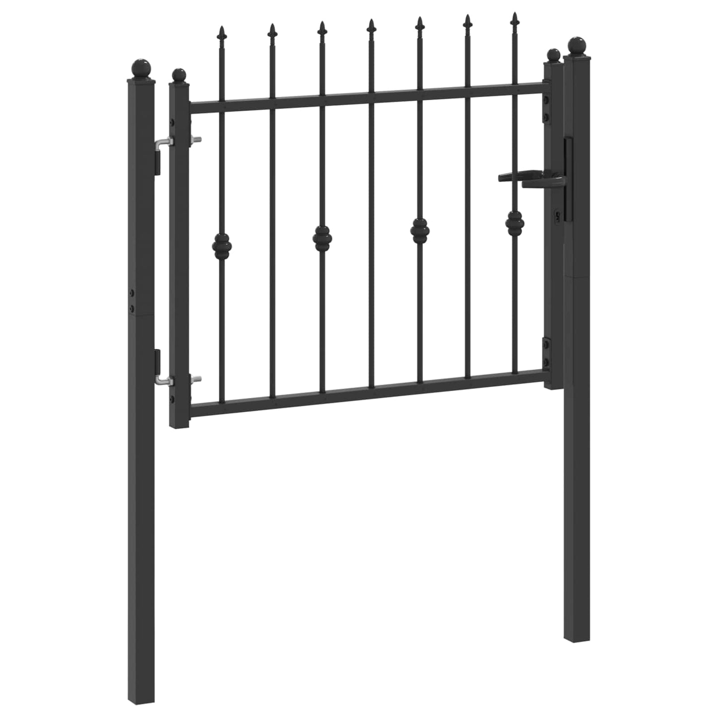 Zauntor ASTEN 100 x 75 cm Metall Schwarz Abschließbar