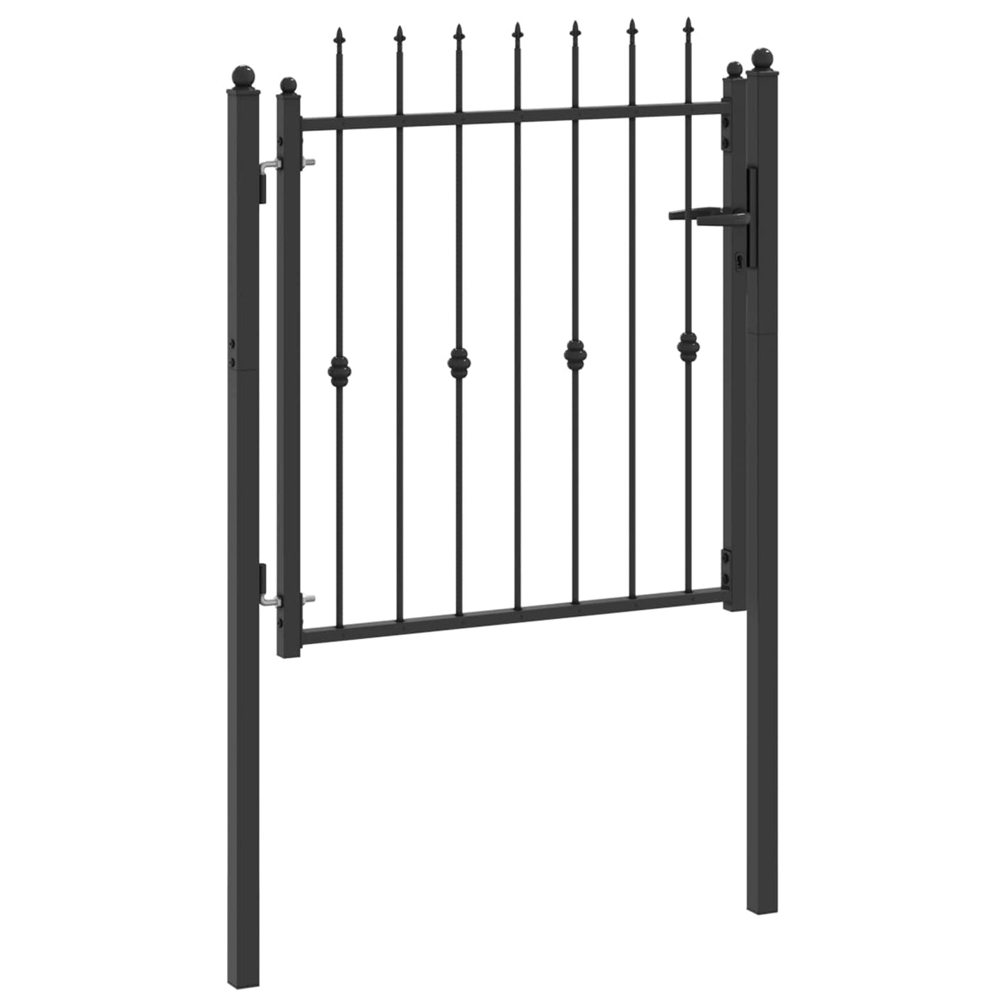 Zauntor ASTEN 100 x 100 cm Metall Schwarz Abschließbar