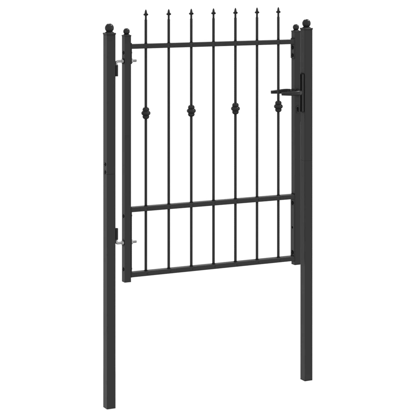 Zauntor ASTEN 100 x 125 cm Metall Schwarz Abschließbar