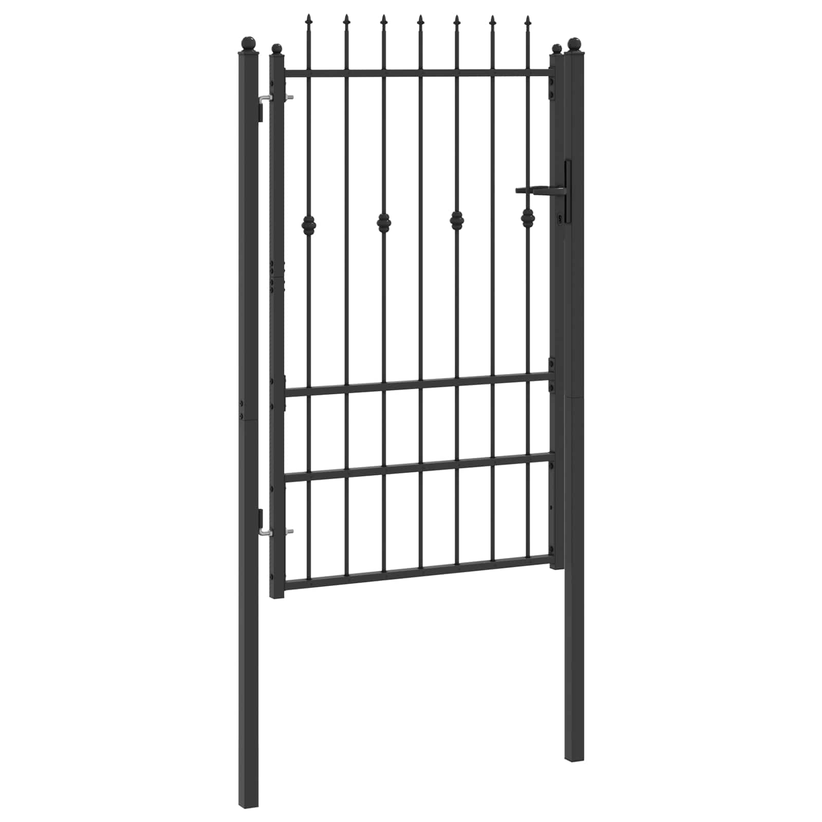 Zauntor ASTEN 100 x 150 cm Metall Schwarz Abschließbar