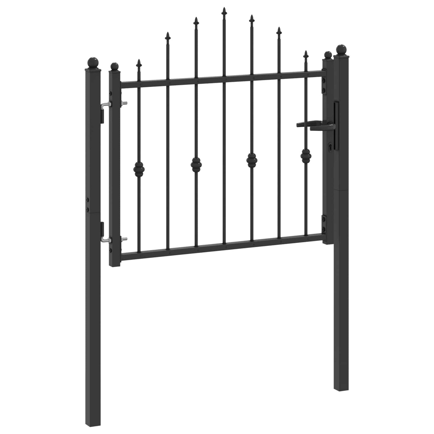 Zauntor ASTEN 100 x 75 cm Metall Schwarz Abschließbar
