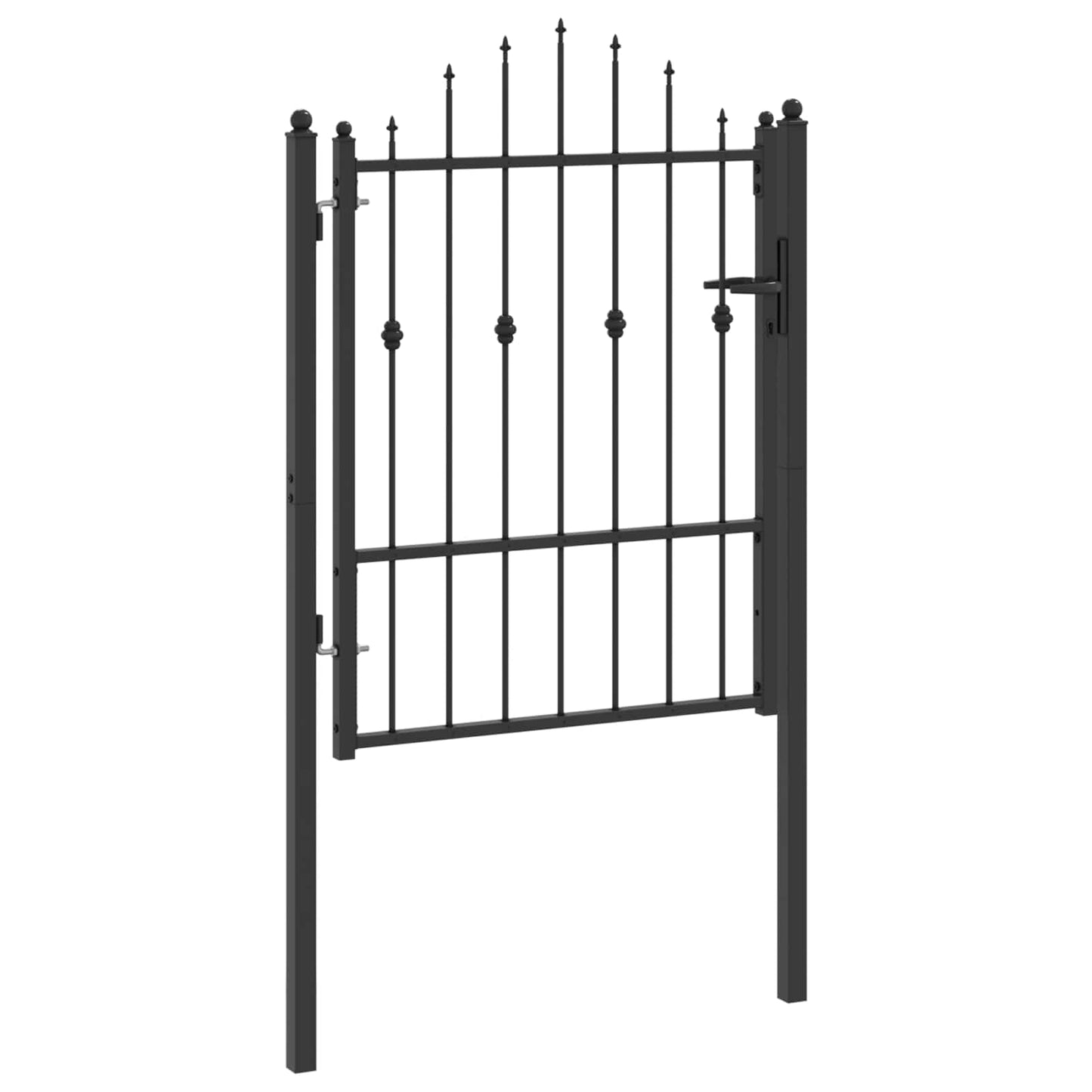 Zauntor ASTEN 100 x 125 cm Metall Schwarz Abschließbar