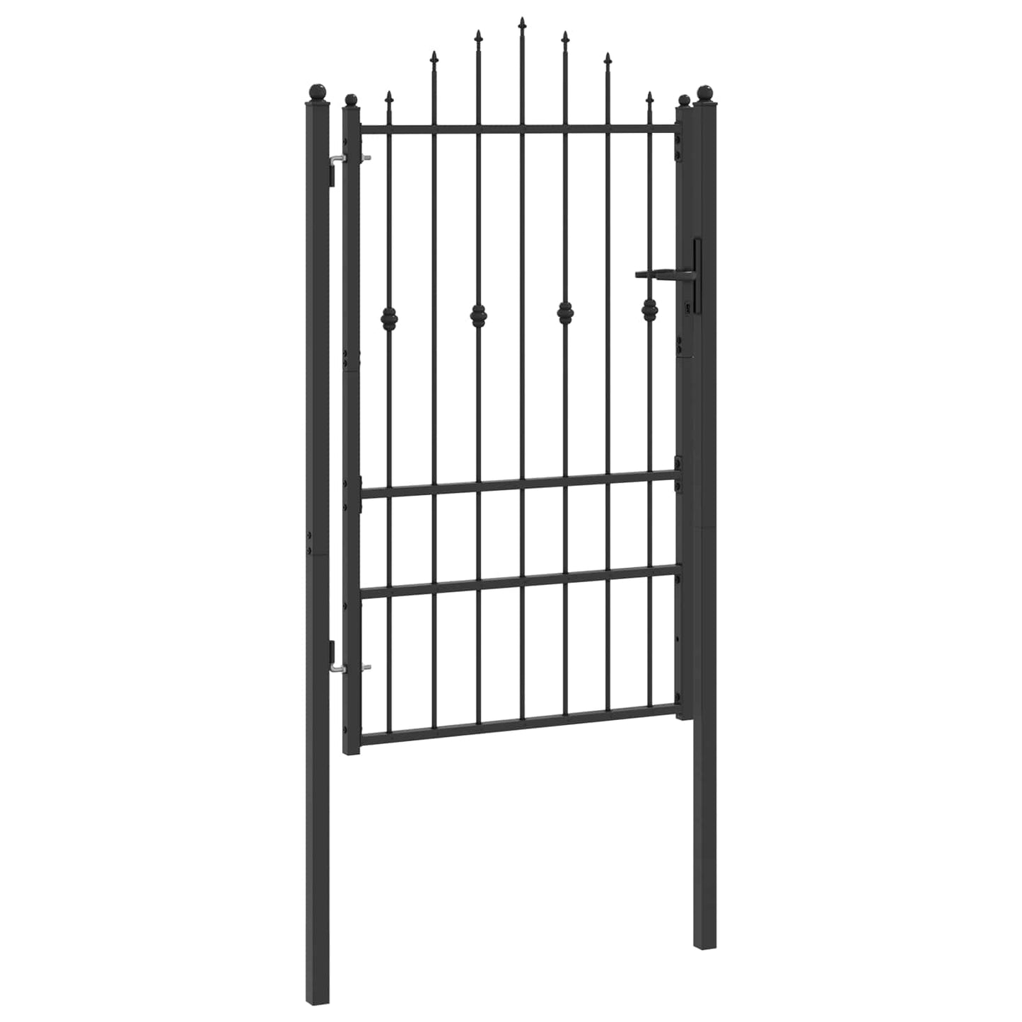 Zauntor ASTEN 100 x 150 cm Metall Schwarz Abschließbar