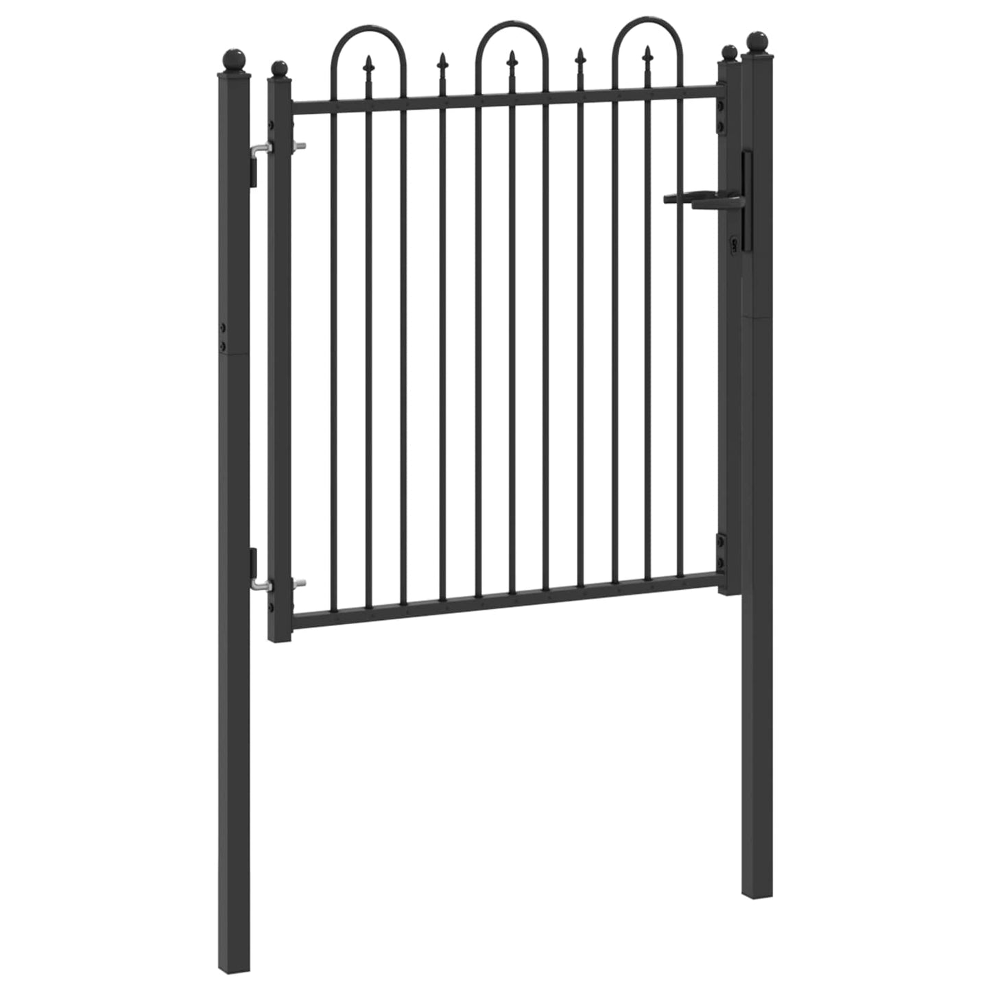 Zauntor DRONTEN 100 x 100 cm Metall Schwarz Abschließbar