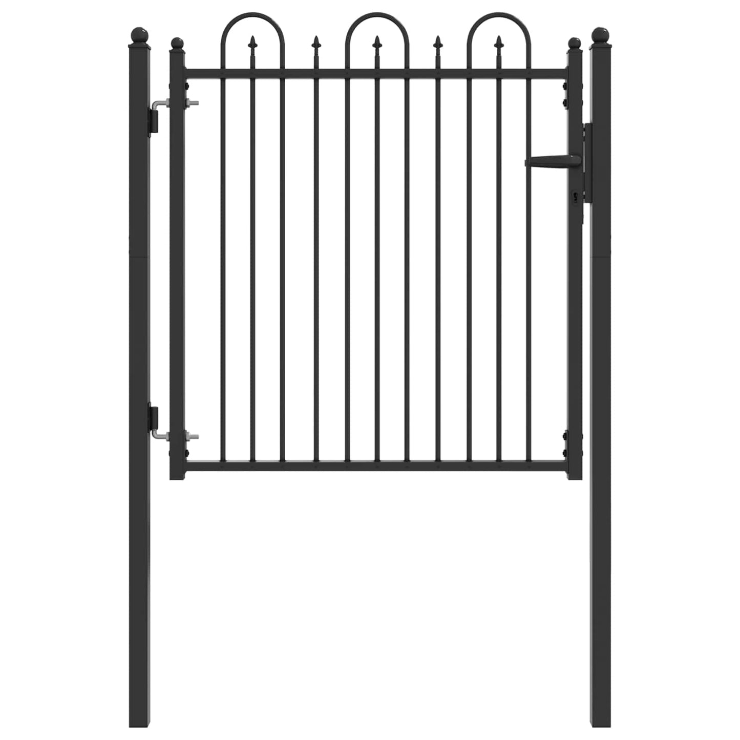 Zauntor DRONTEN 100 x 100 cm Metall Schwarz Abschließbar