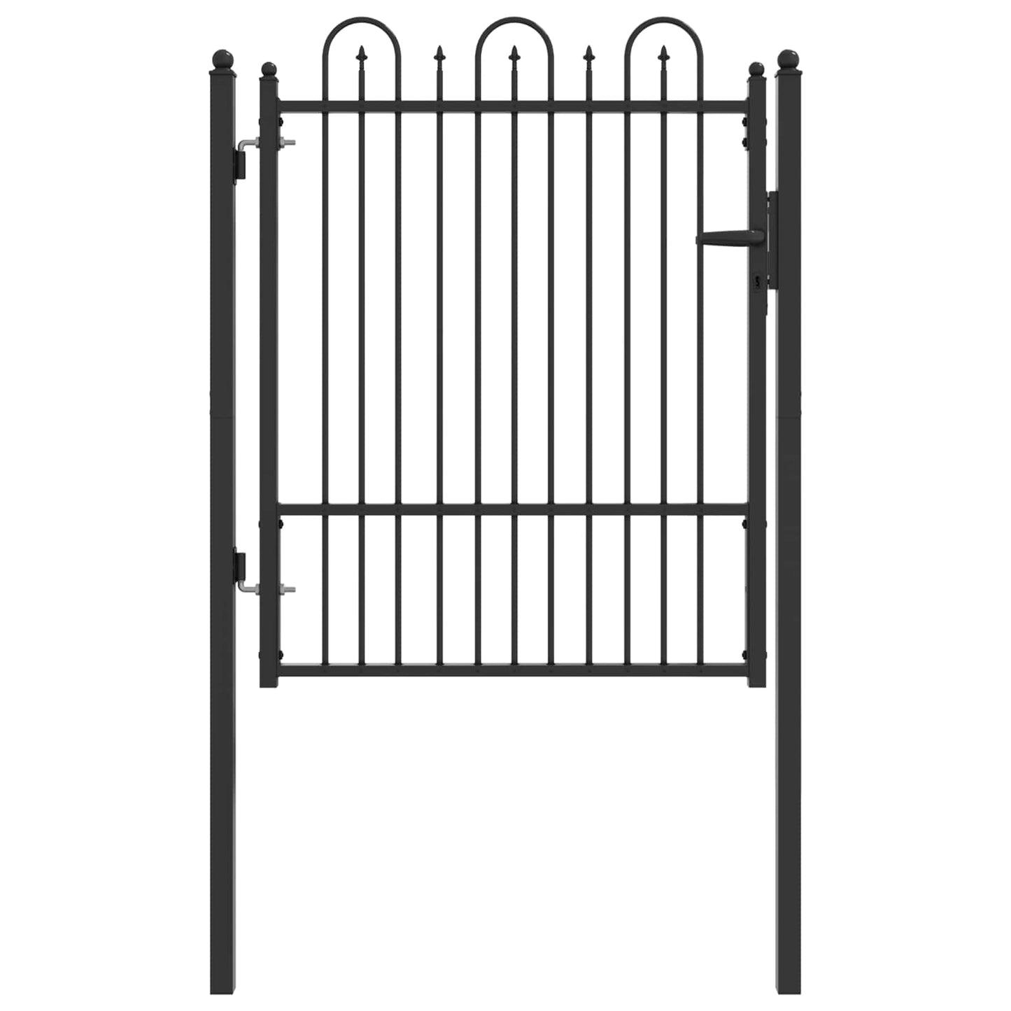 Zauntor DRONTEN 100 x 125 cm Metall Schwarz Abschließbar