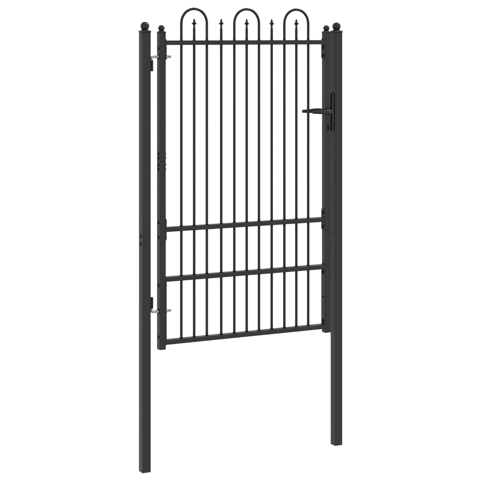 Zauntor DRONTEN 100 x 150 cm Stahl Schwarz Abschließbar
